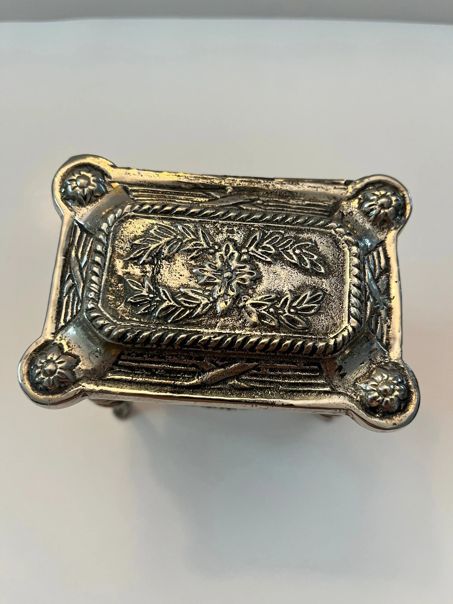 Vintage Silver-Plated Trinket Box