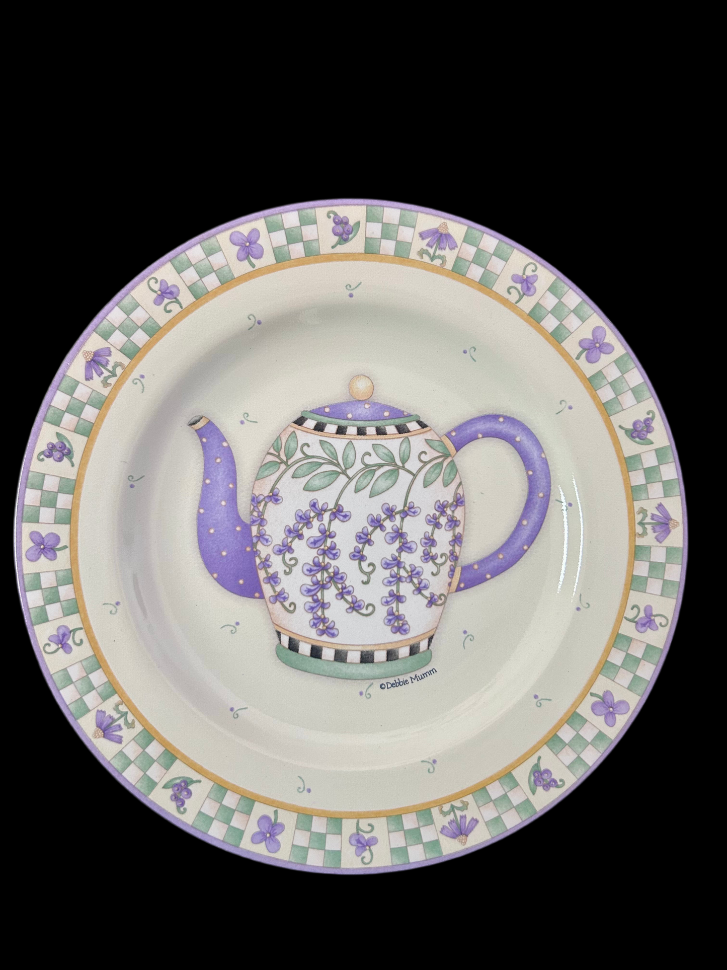 Debbie Mumm for Sakura Lavender Tea Garden Dessert Plates (Set of 4)