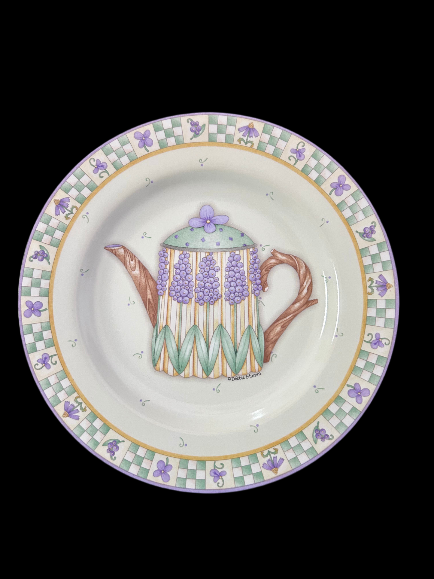 Debbie Mumm for Sakura Lavender Tea Garden Dessert Plates (Set of 4)