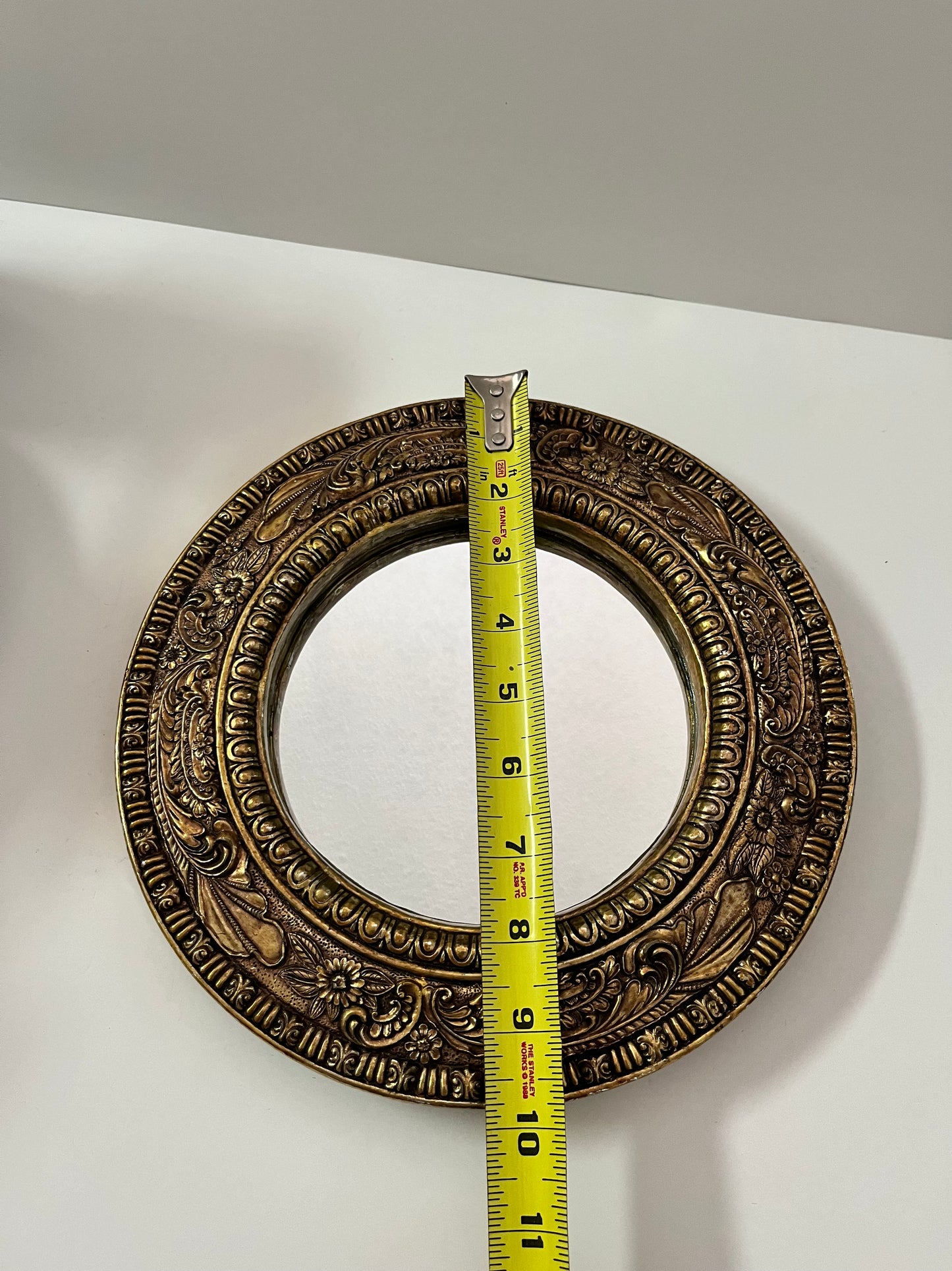 Antique Ornate Bronze Wall Mirror