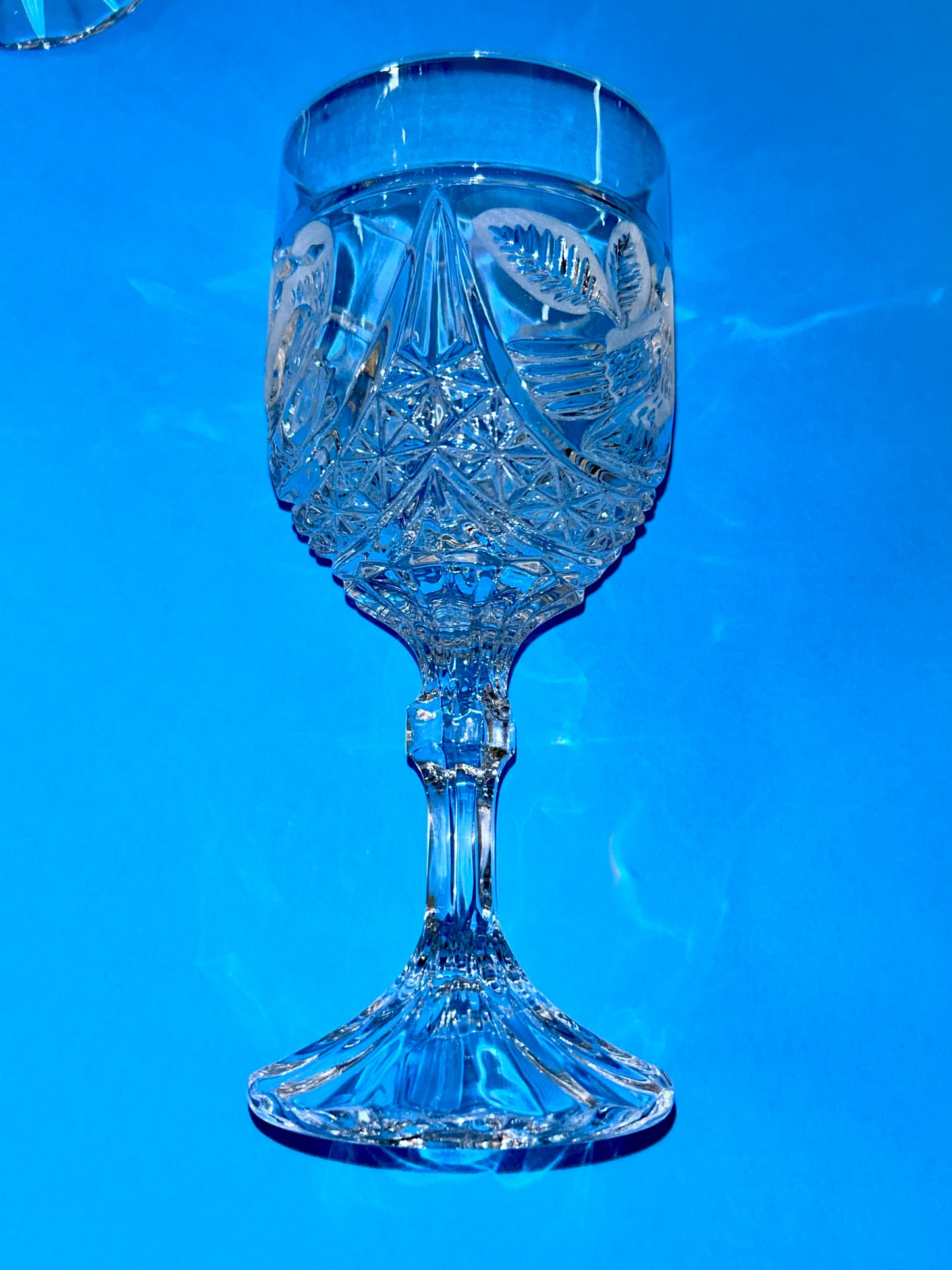 Hofbauer Byrdes Collection Cut Crystal Water Goblets (Set 5)