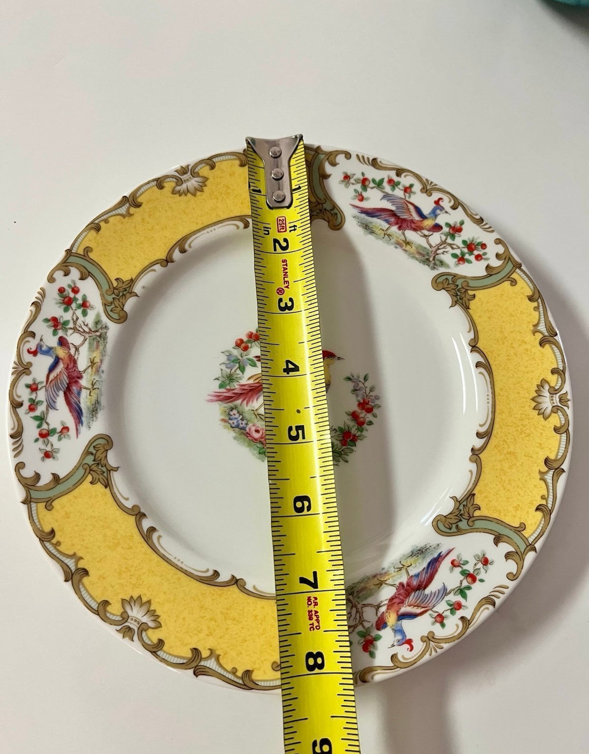 Chelsea House Bird Butterfly Decorative Platter (12”)& Andrea Sadek Chelsea Bird (8”)Plates