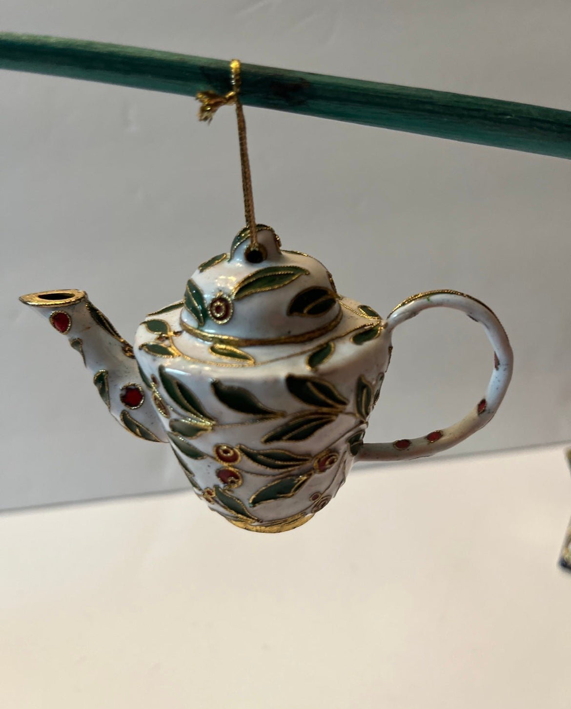 Hand-Painted Cloisonné Enamel Teapot Ornaments