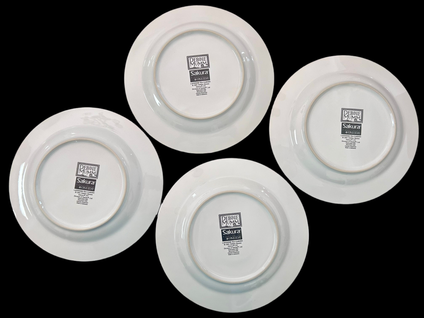 Debbie Mumm for Sakura Lavender Tea Garden Dessert Plates (Set of 4)