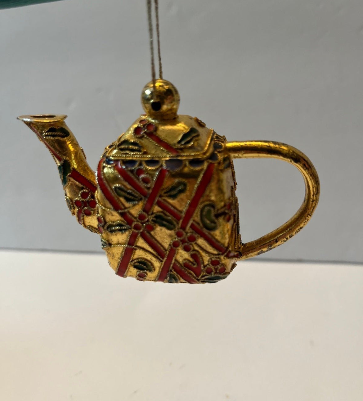Hand-Painted Cloisonné Enamel Teapot Ornaments
