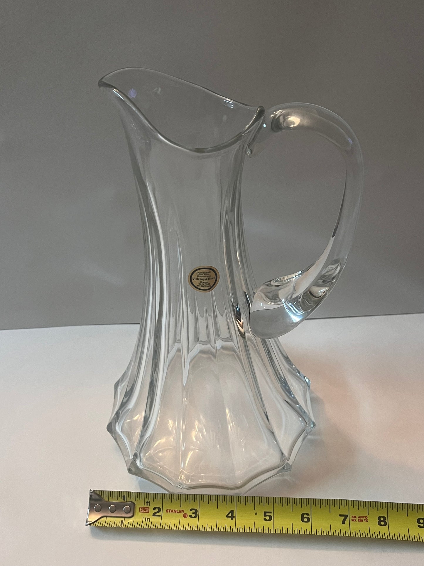 Villeroy & Boch Handerbelt 24% Lead Crystal Pitcher