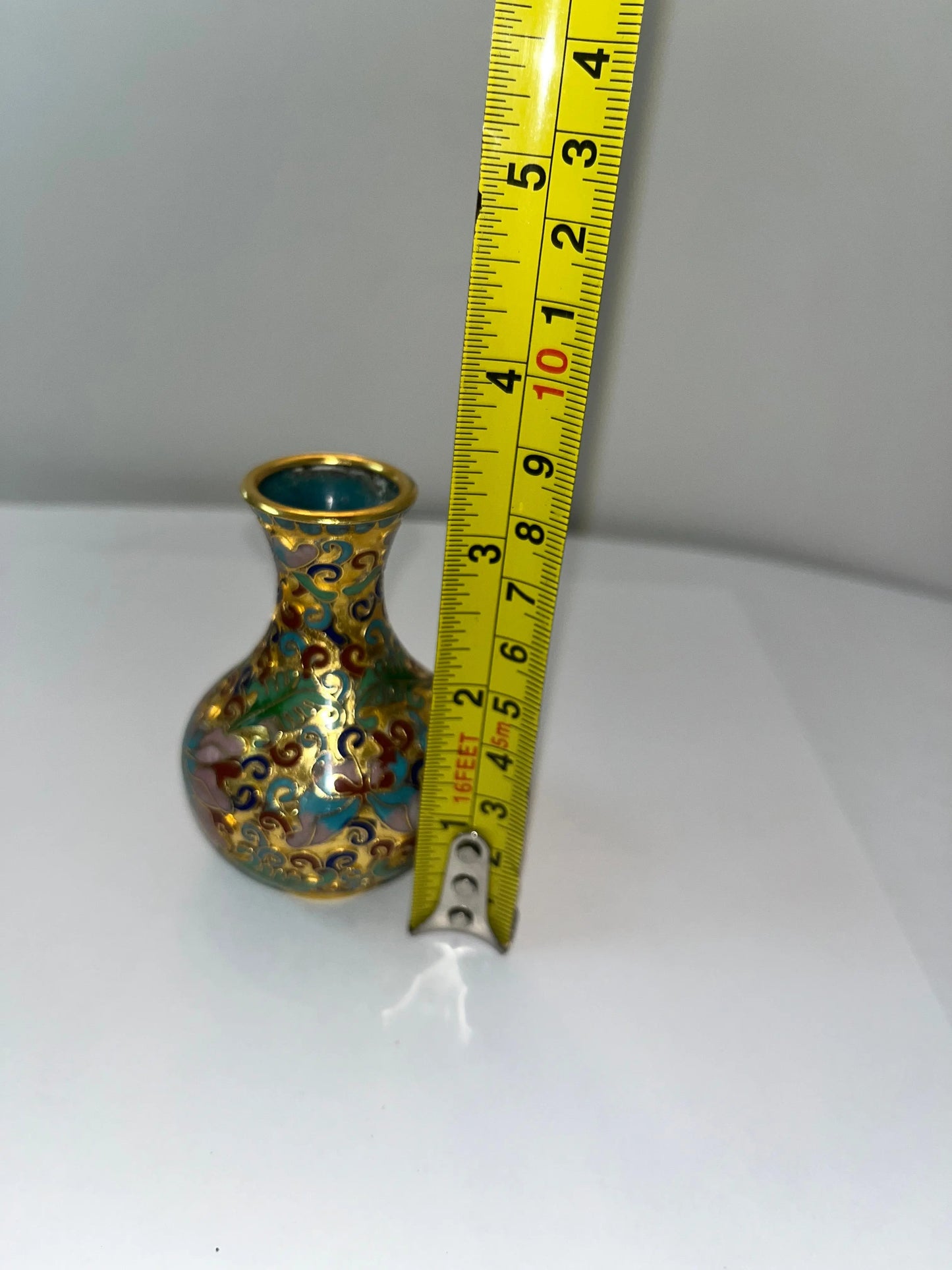 Vintage Chinese Cloisonné Vase 4 Set