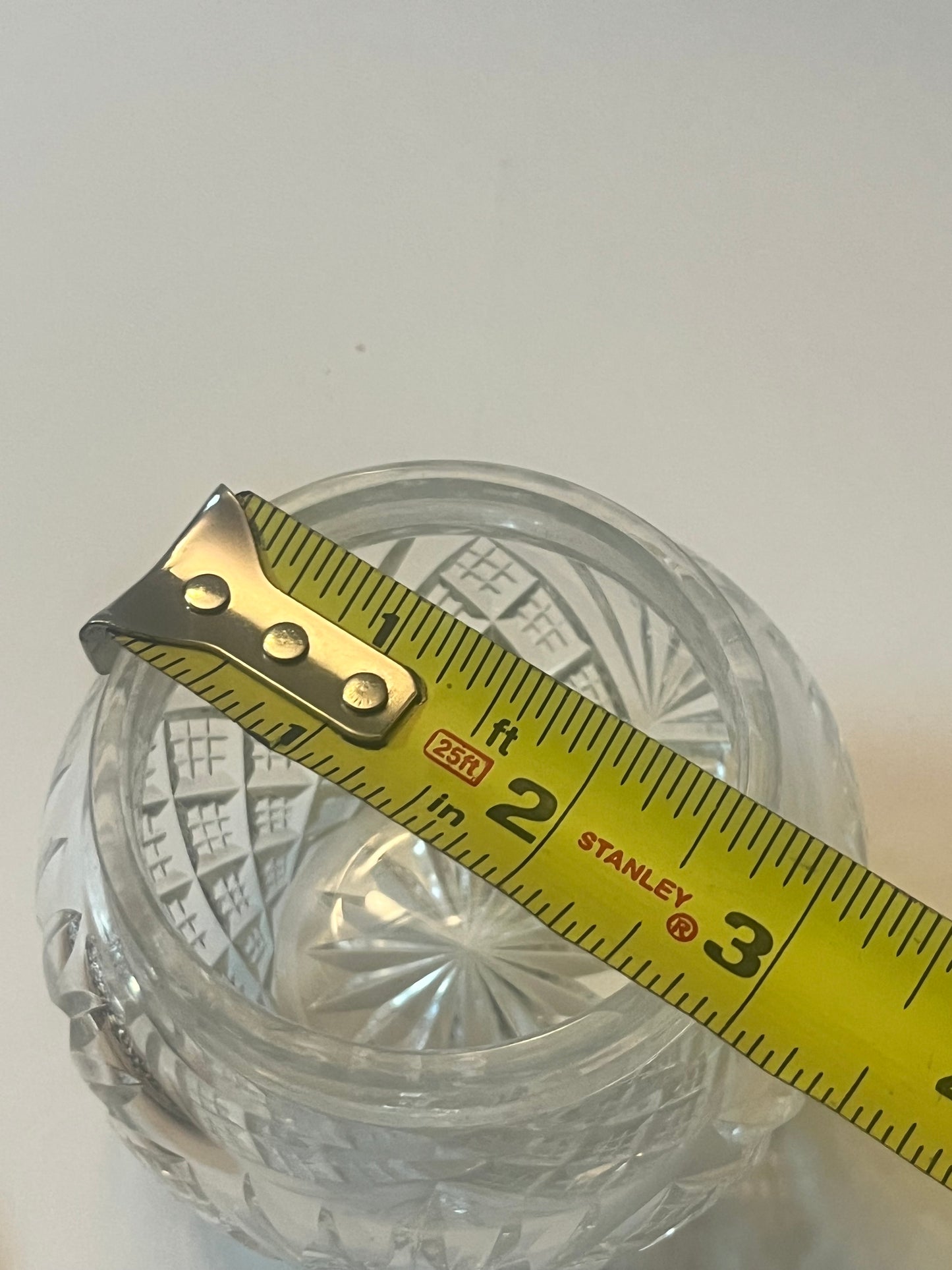 Antique Victorian Vanity Crystal Powder Jar with Sterling Silver Lid - Finest Antique
