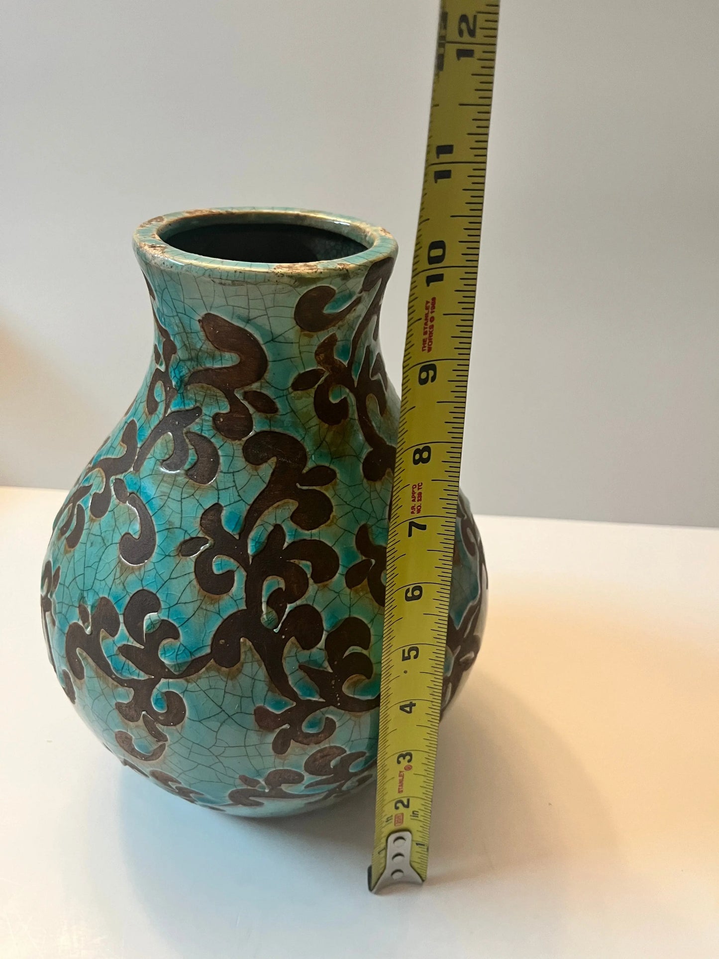 Azure Arabesque Vase - Finest Antique