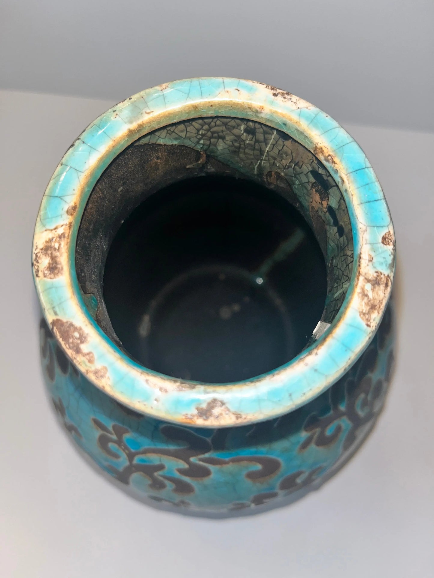 Azure Arabesque Vase - Finest Antique
