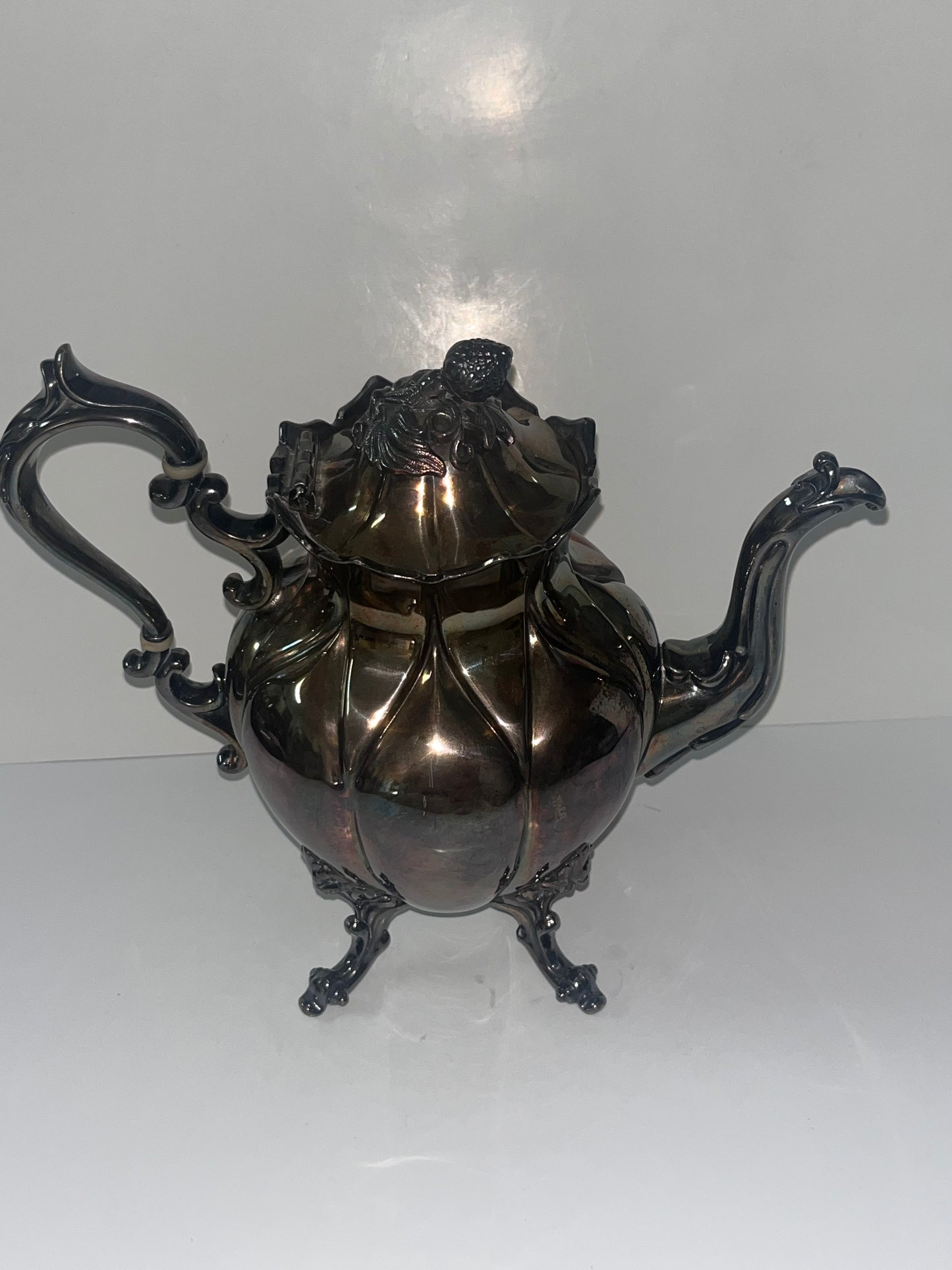 Antique Marked 1780 Reed & Barton #6 Silver-Plated Teapot
