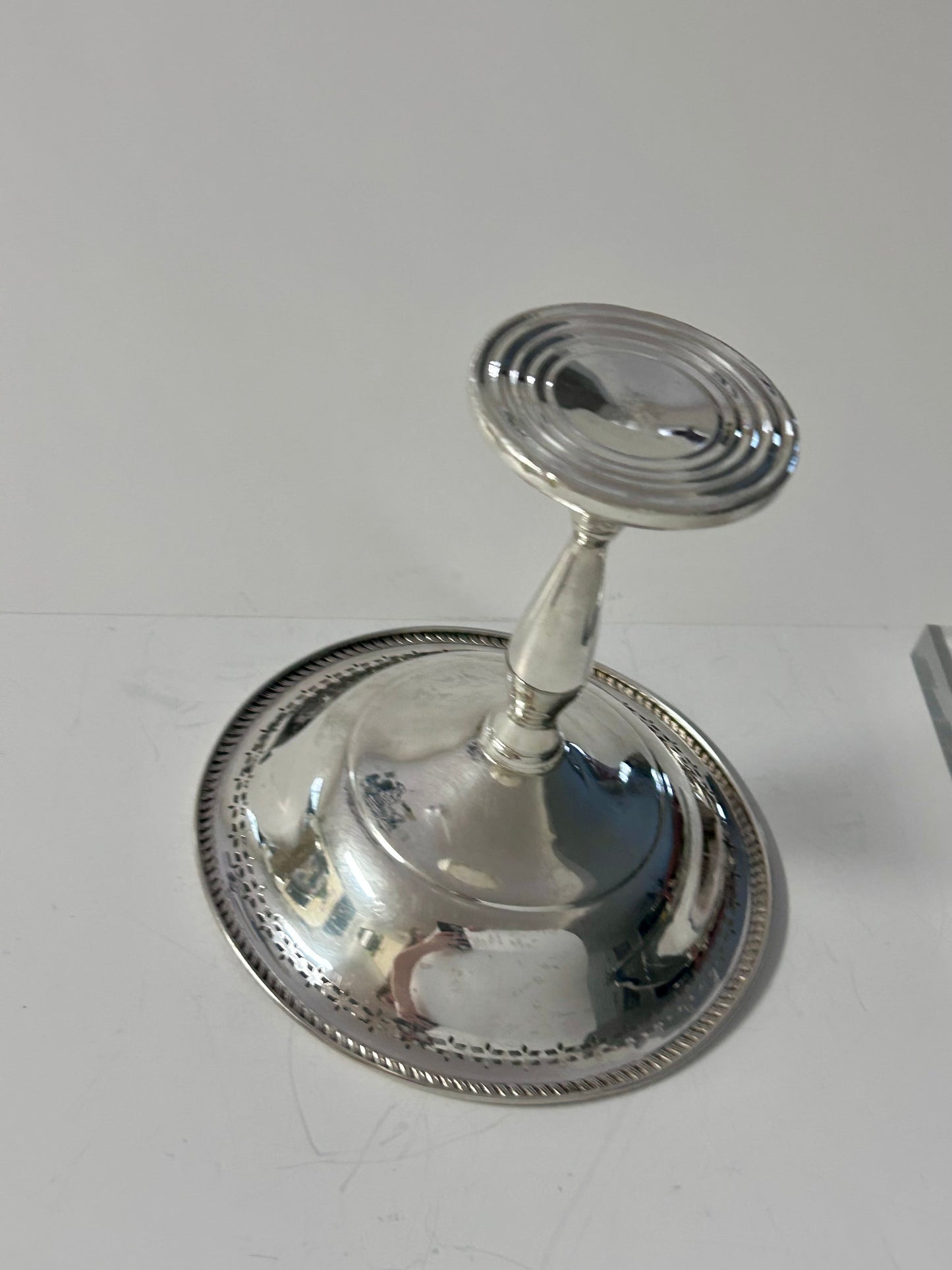 Fisher Sterling Silver Weighted Pierced Design Compote Dish
