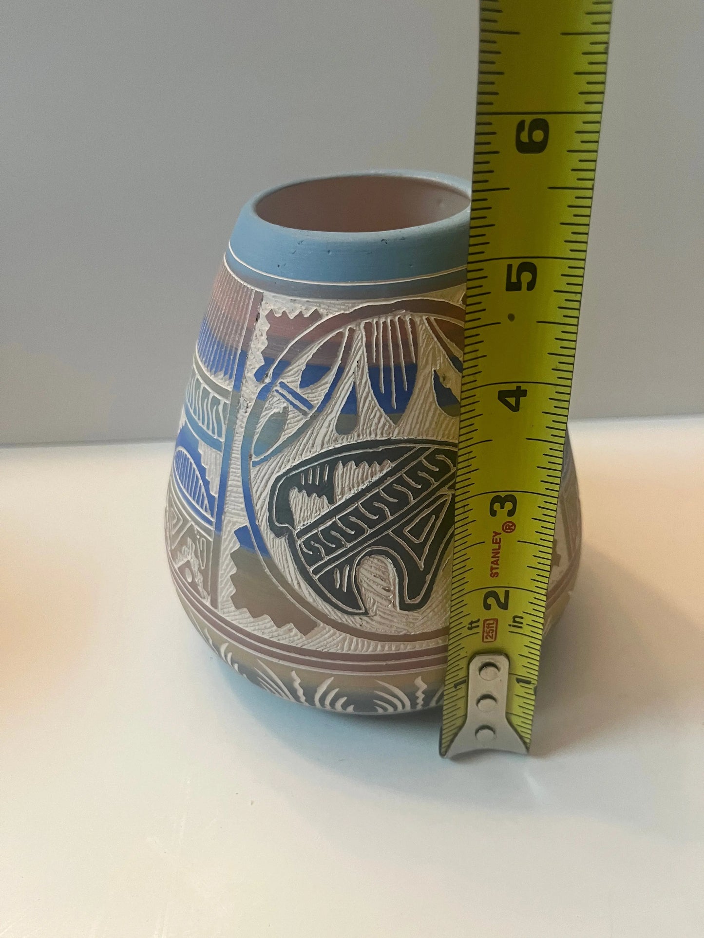 Bennett Navajo Signed Hand-Painted Pottery Bear Vase - Finest Antique
