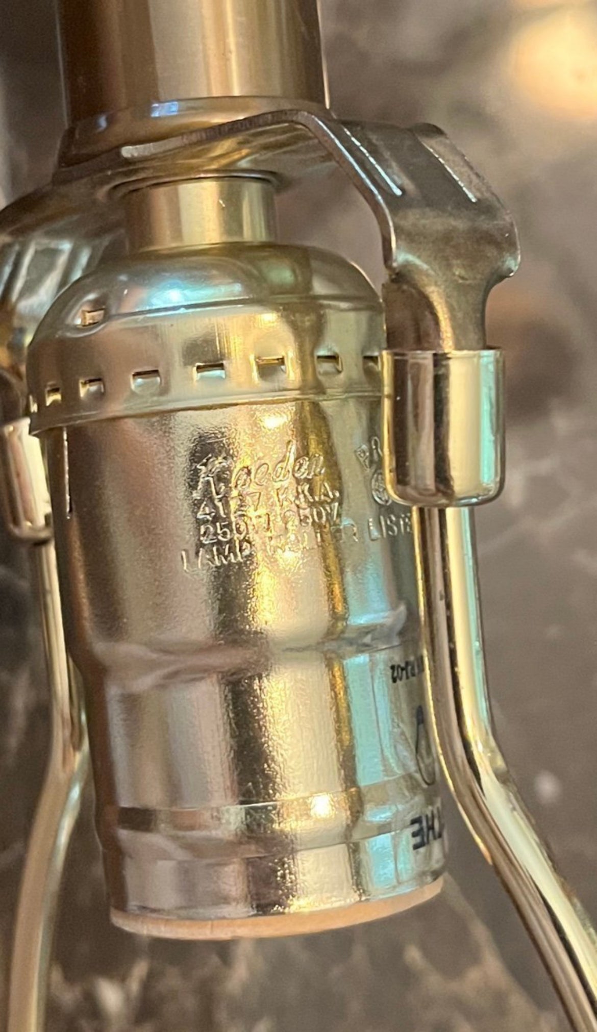 *Fix*Vintage Kaeder Unique (20”) Bronze/Brass Lamp Leather shade.