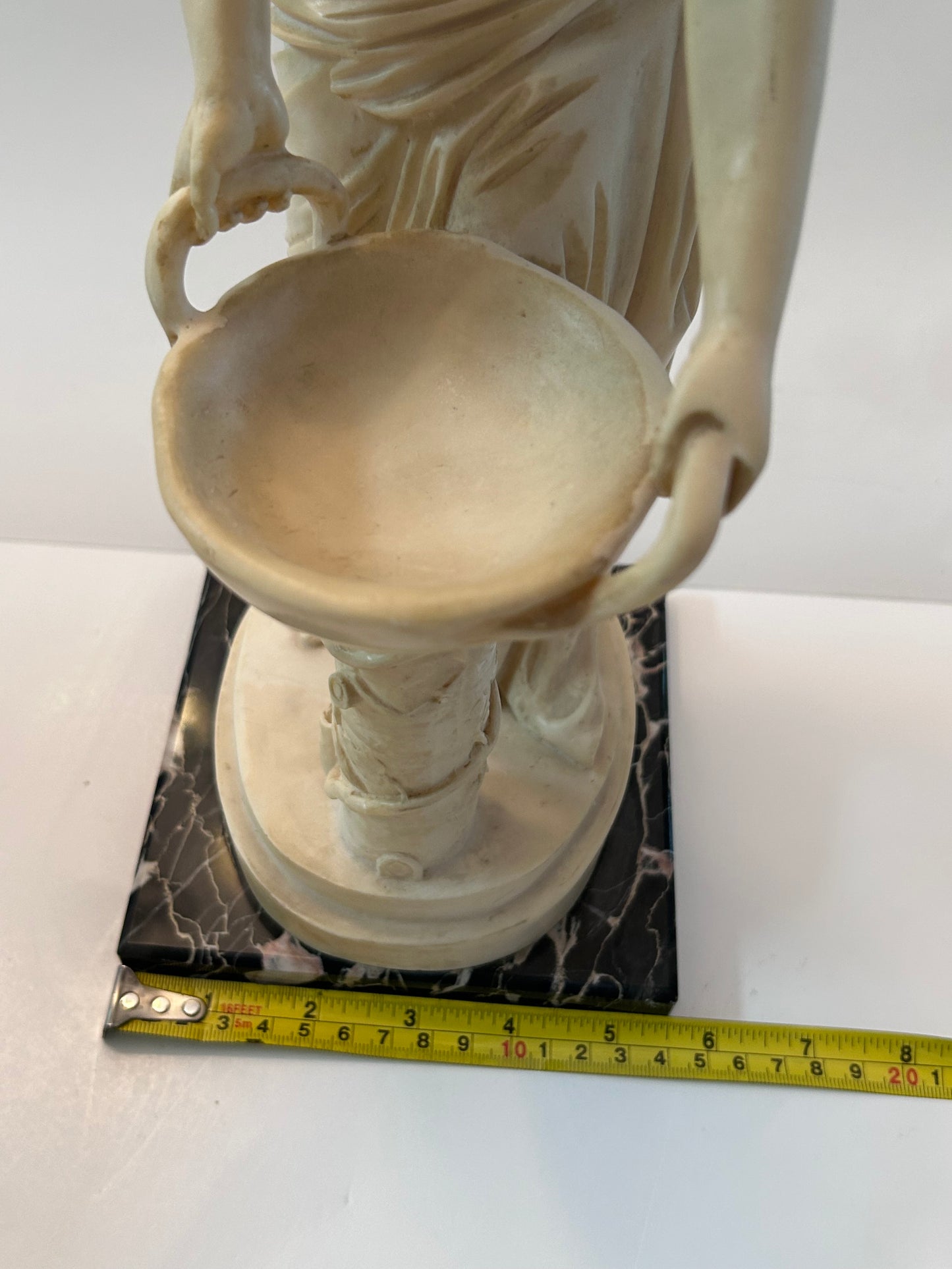 1920’s Italian Authentic A. Santini Signed By Hand Classic Cast Marble Statue