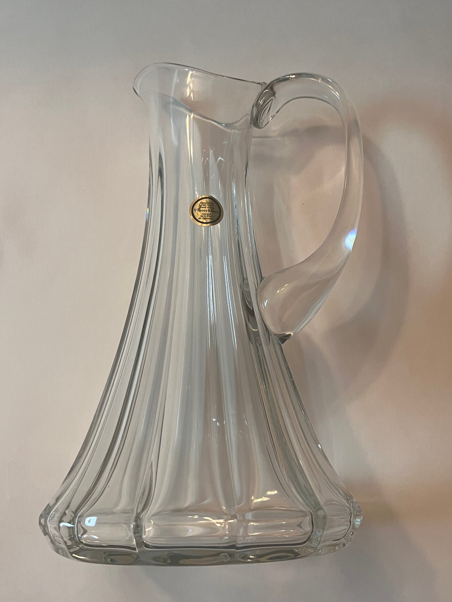 Villeroy & Boch Handerbelt 24% Lead Crystal Pitcher