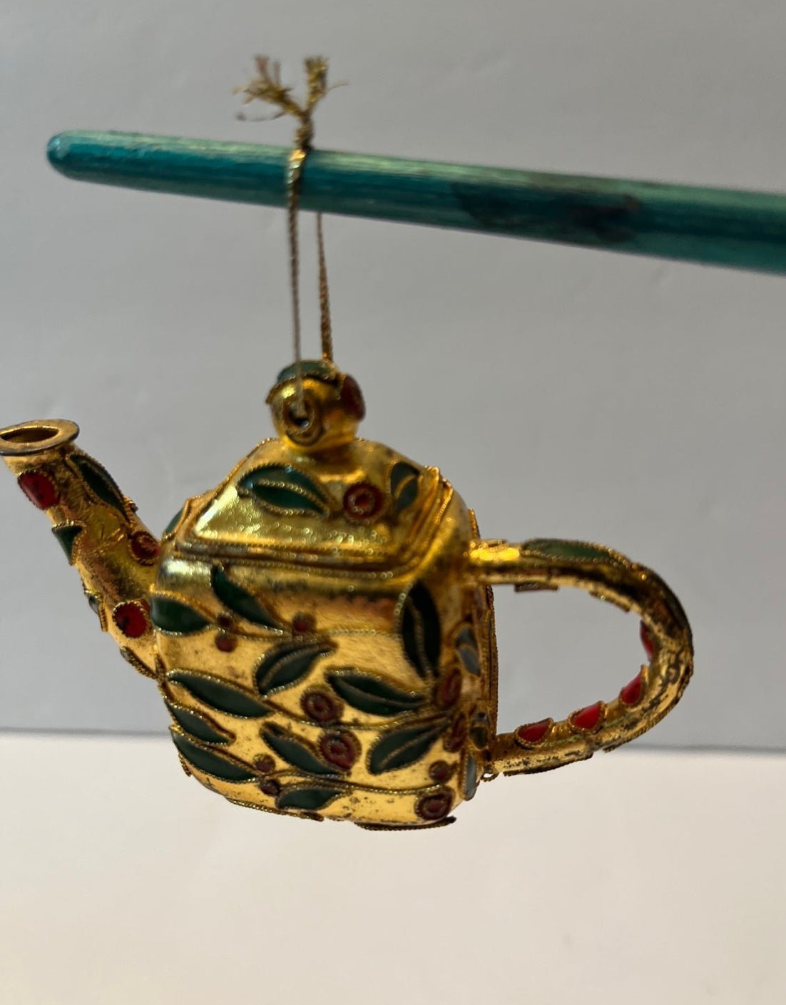 Hand-Painted Cloisonné Enamel Teapot Ornaments