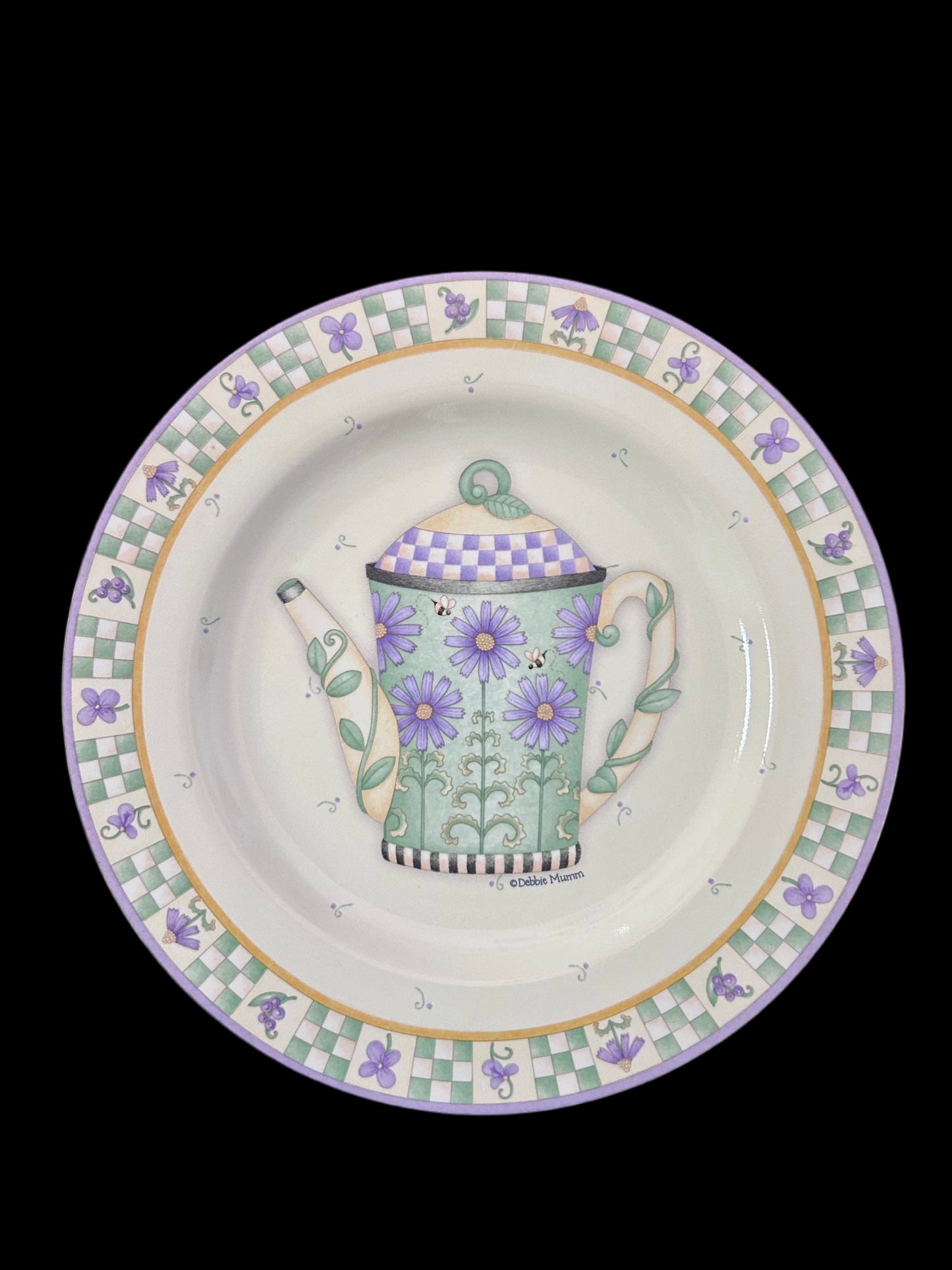 Debbie Mumm for Sakura Lavender Tea Garden Dessert Plates (Set of 4)