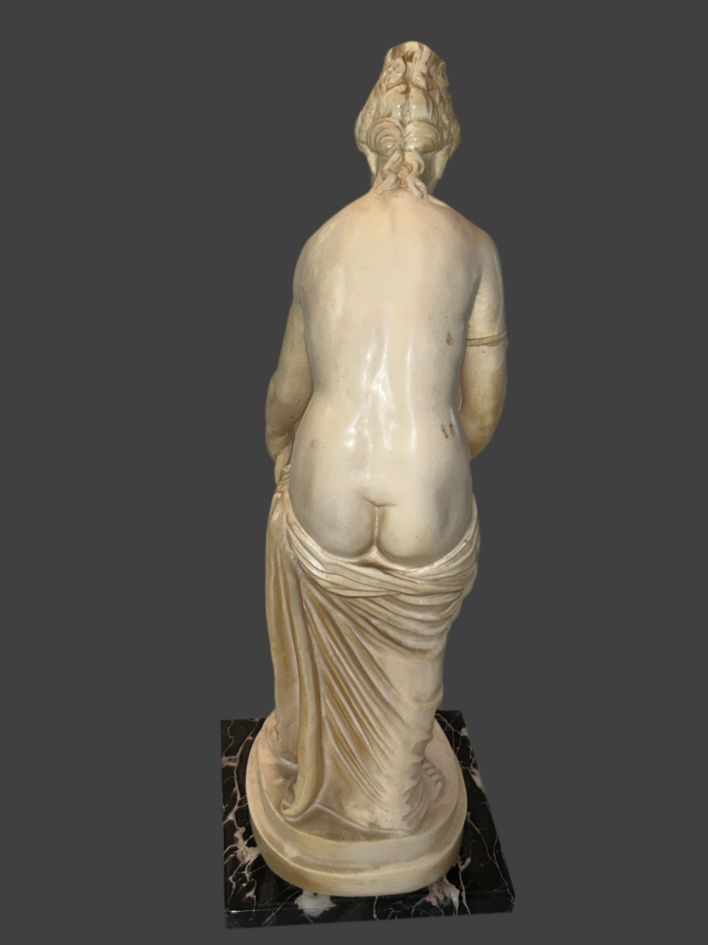 1920’s Italian Authentic A. Santini Signed By Hand Classic Cast Marble Statue