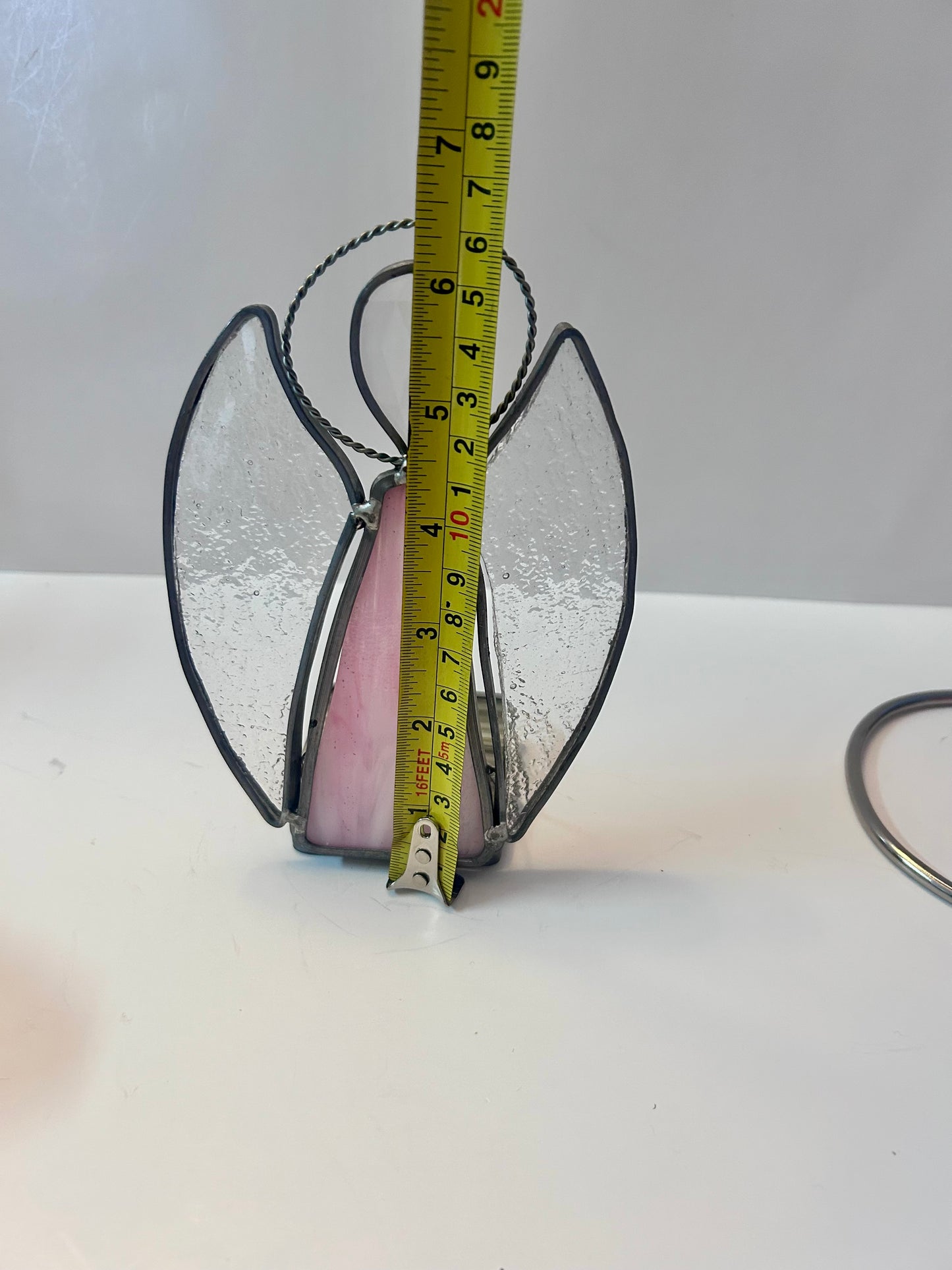 Vintage Two-piece Handcrafted Stained Glass Figurine Set