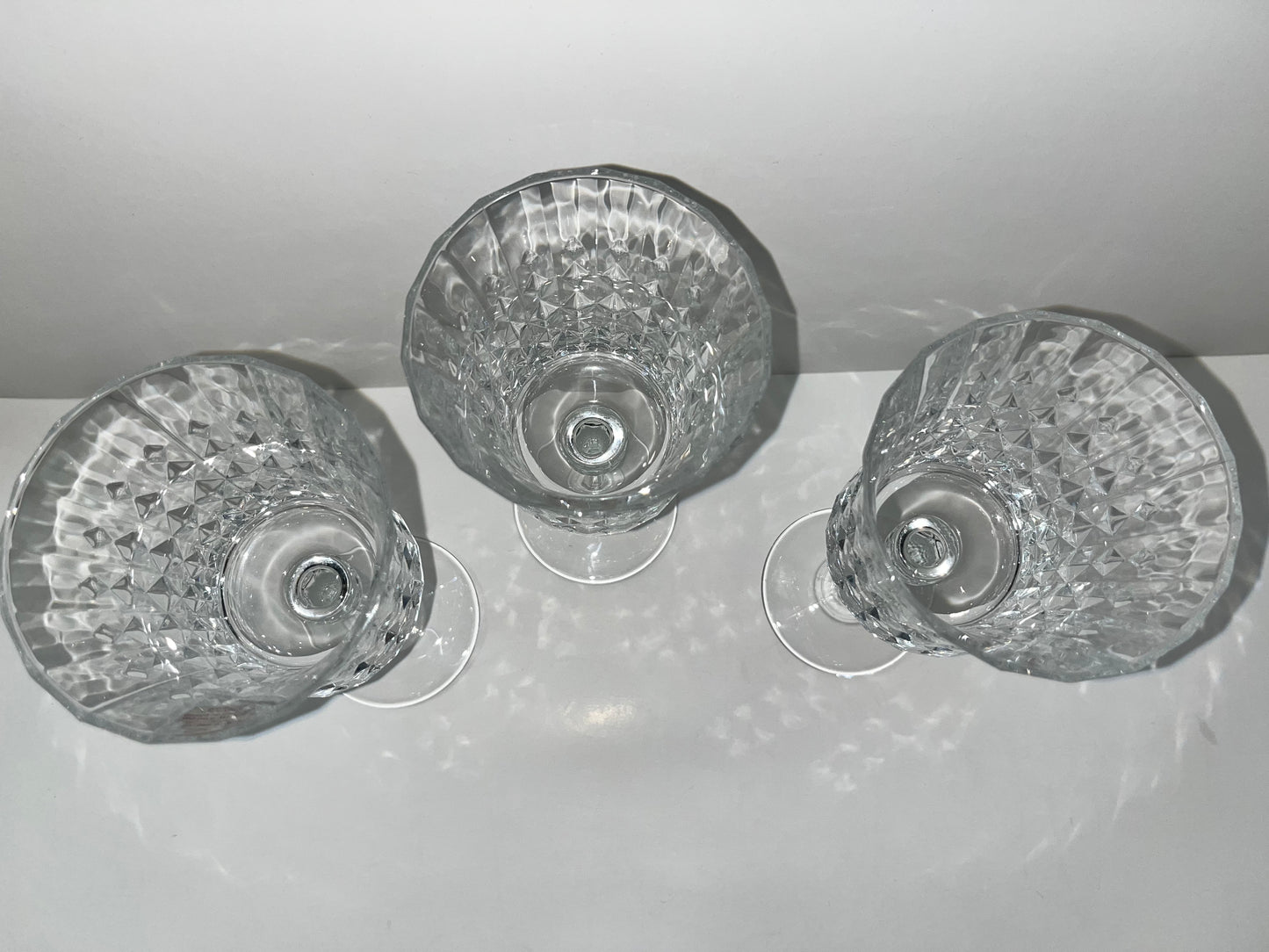 Cristal d'Arques Paris Diamond Stemware Goblets