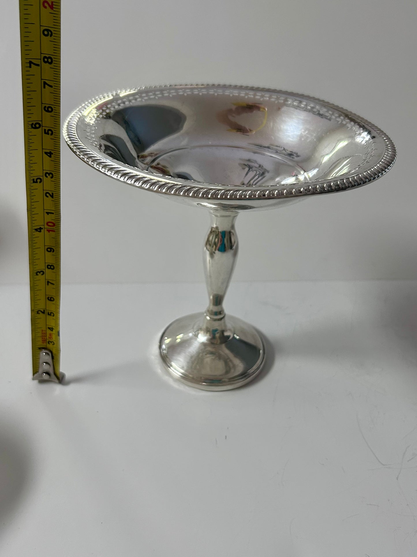 Fisher Sterling Silver Weighted Pierced Design Compote Dish