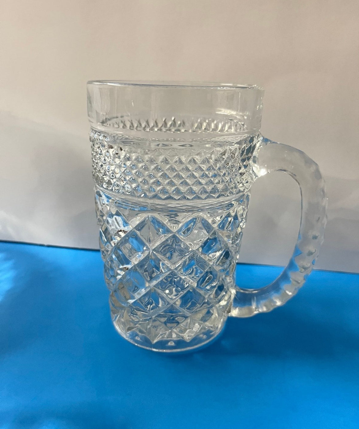 Vintage Anchor Hocking "Wexford" Pattern Pressed Glass Serving Set