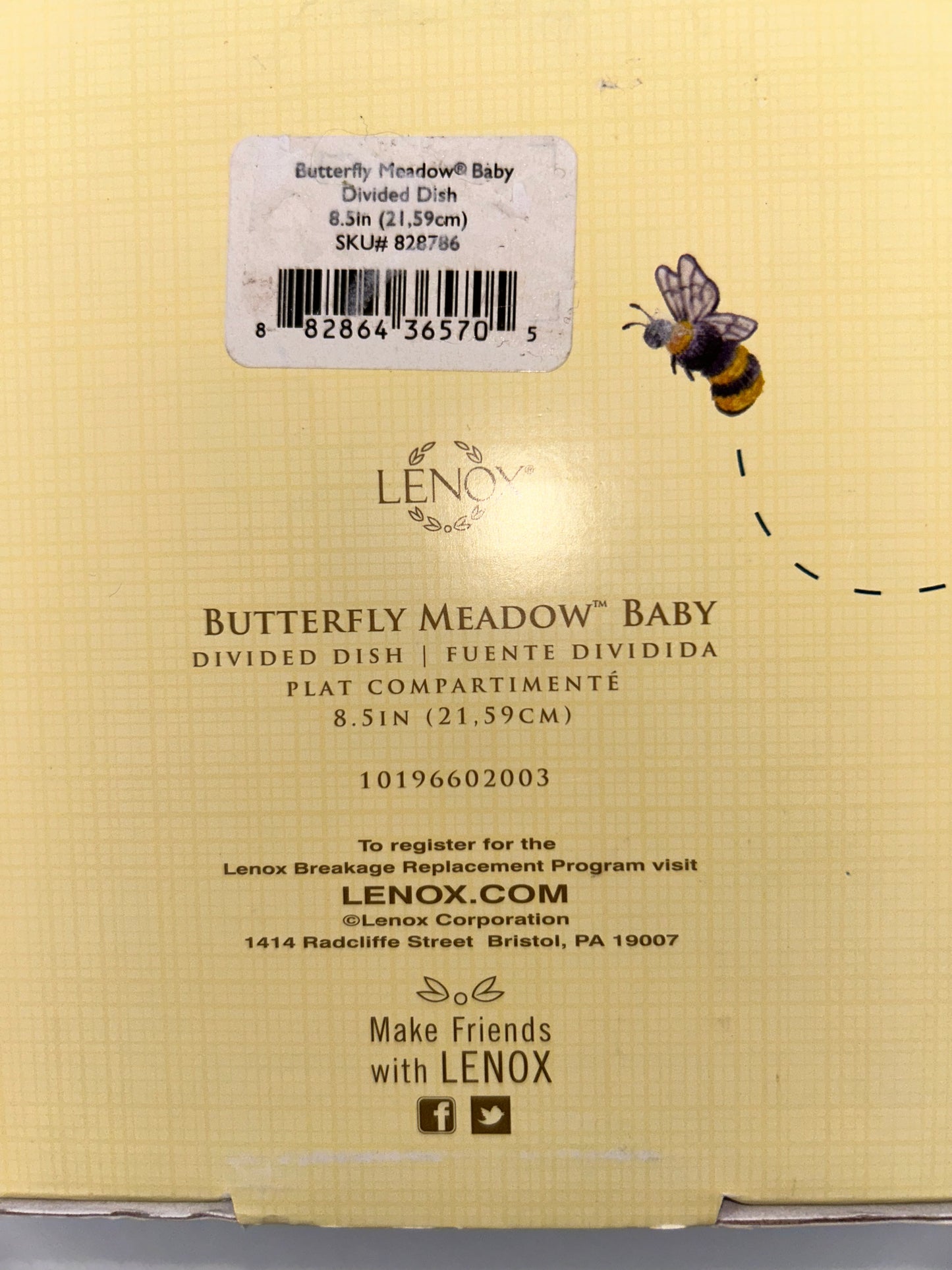 Lenox Butterfly Meadow Baby Divided Dish