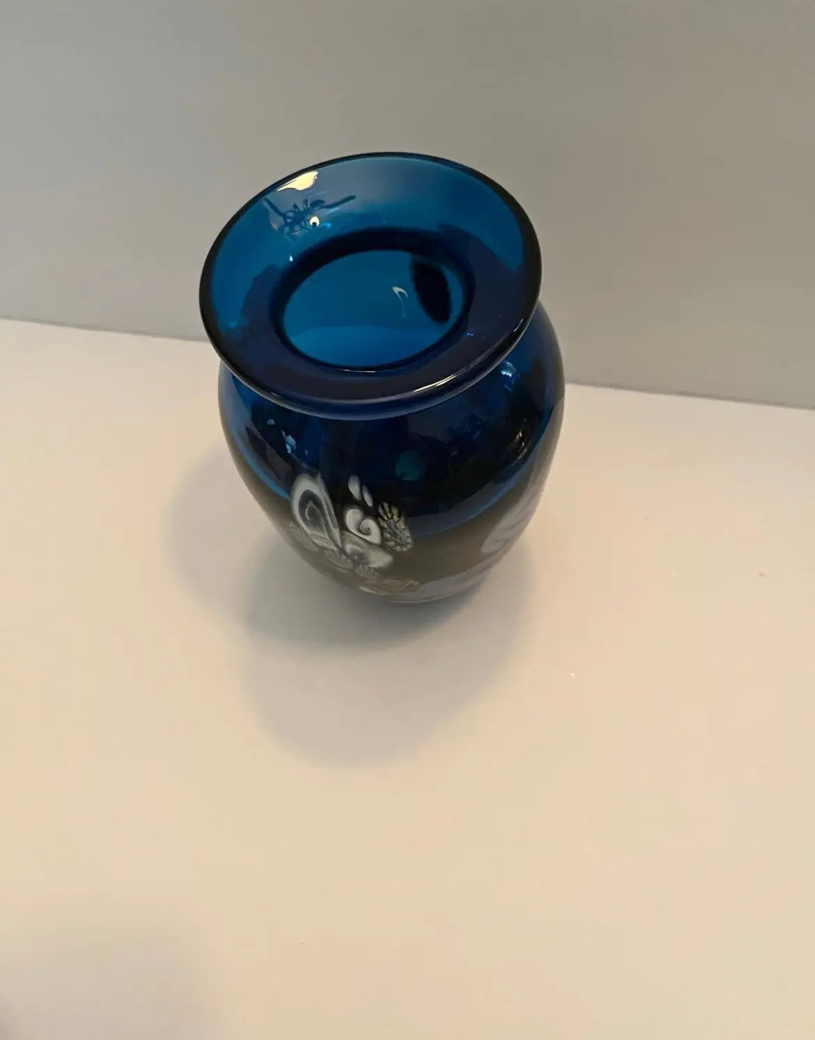 Murano Style Glass Vase with Abstract Design Phoenix Signed - Finest Antique