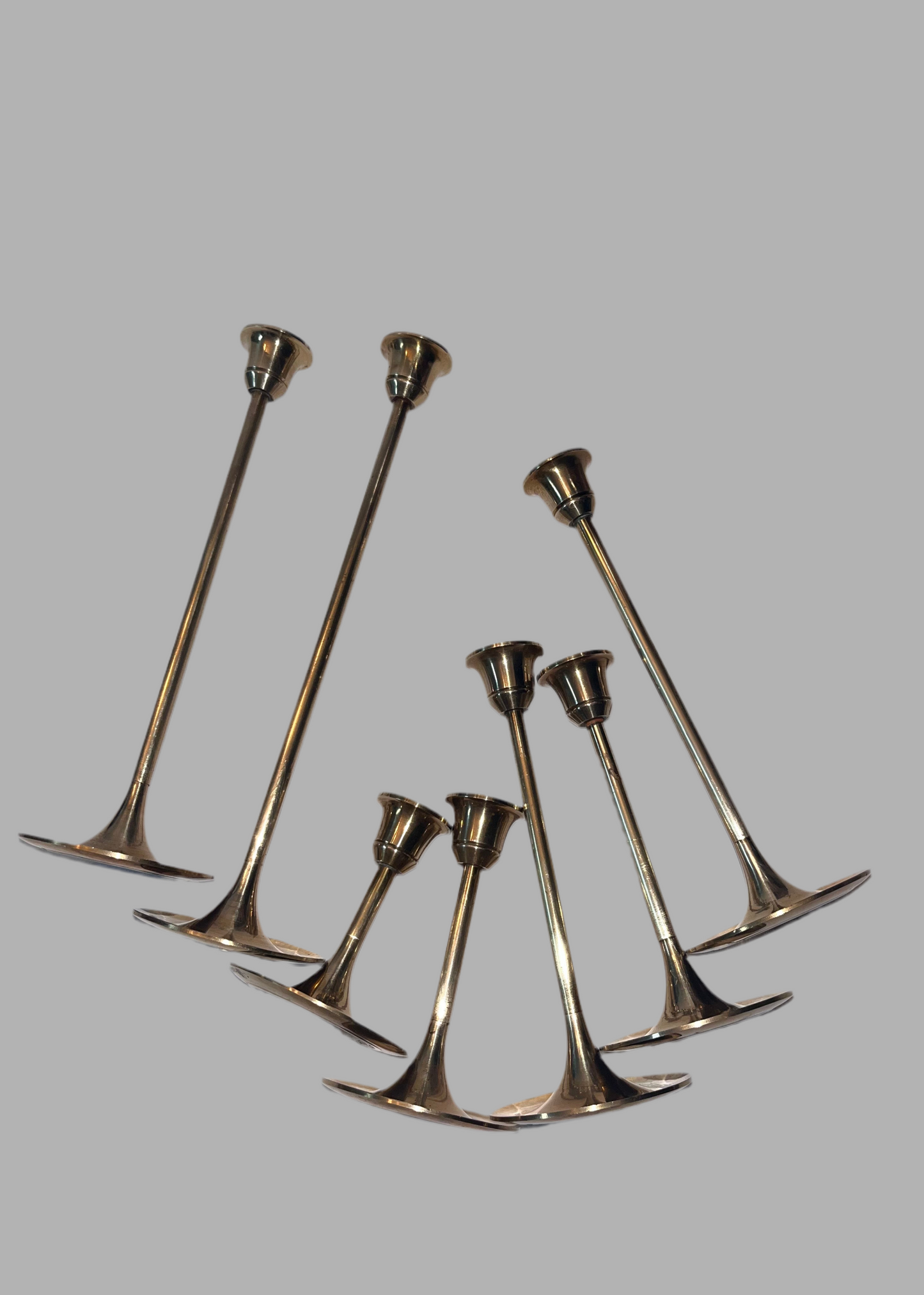 Vintage Brass Taiwan Candle Holder Set - Finest Antique