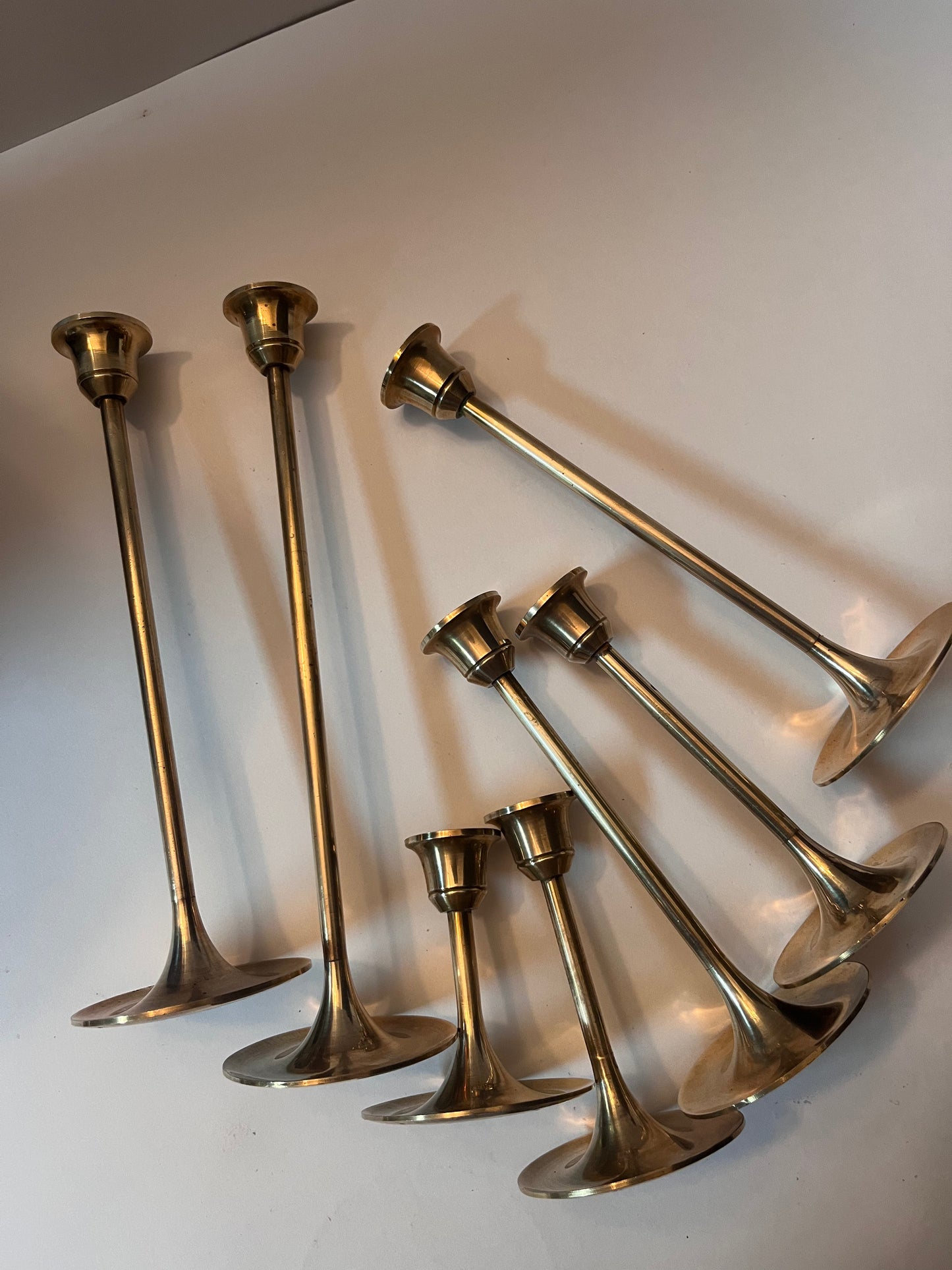 Vintage Brass Taiwan Candle Holder Set - Finest Antique