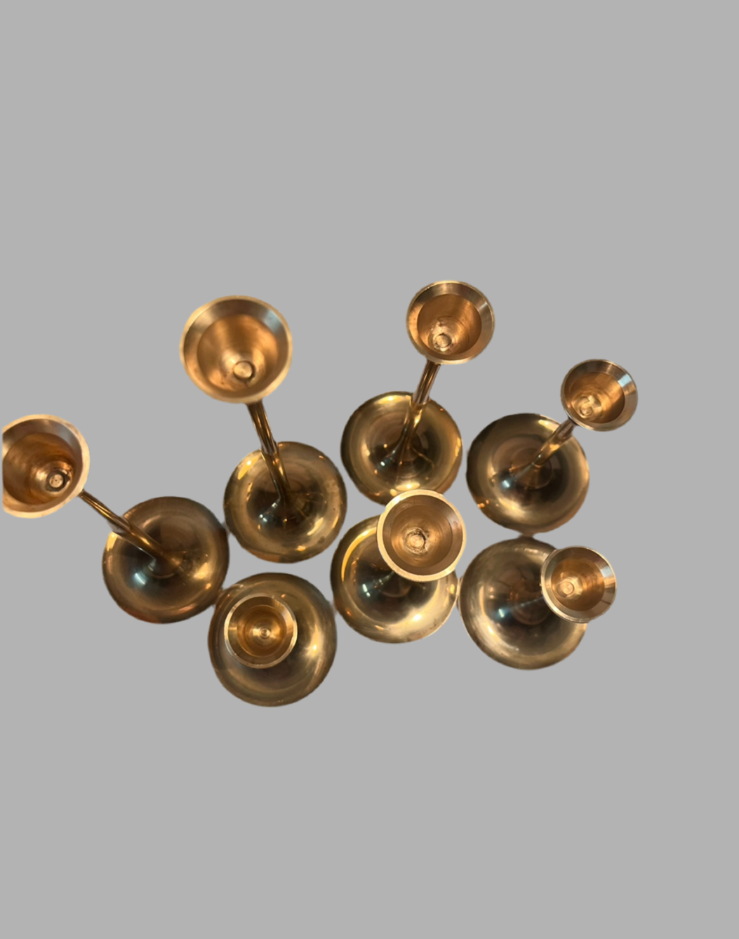 Vintage Brass Taiwan Candle Holder Set - Finest Antique