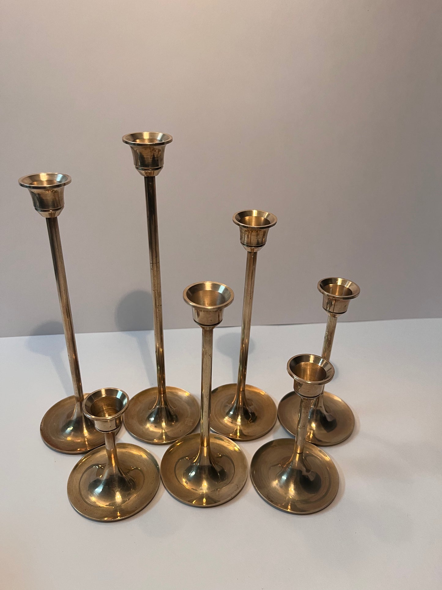 Vintage Brass Taiwan Candle Holder Set - Finest Antique