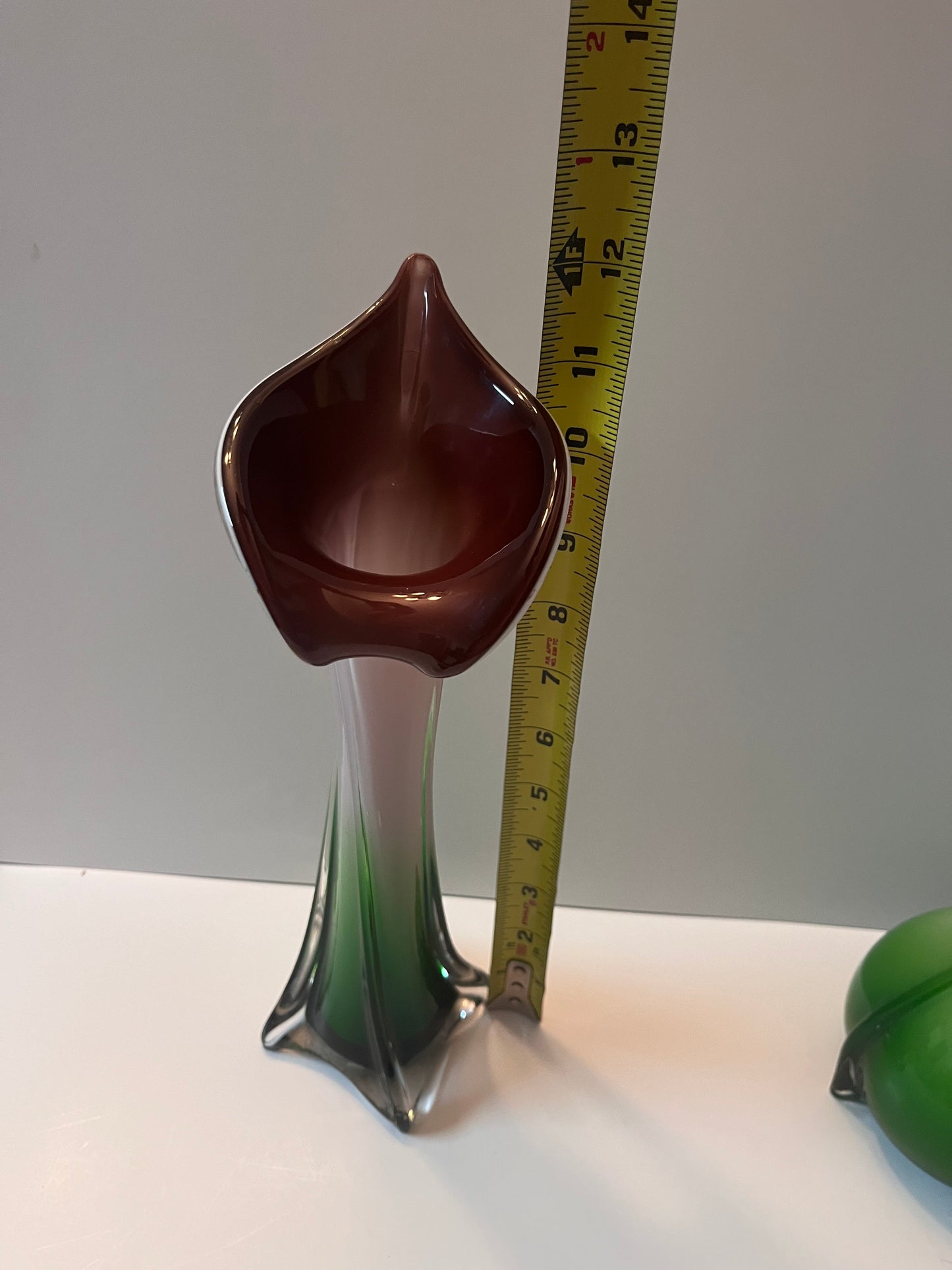 Vintage Calla Lily-Tulip Inspired Glass Vases - Finest Antique