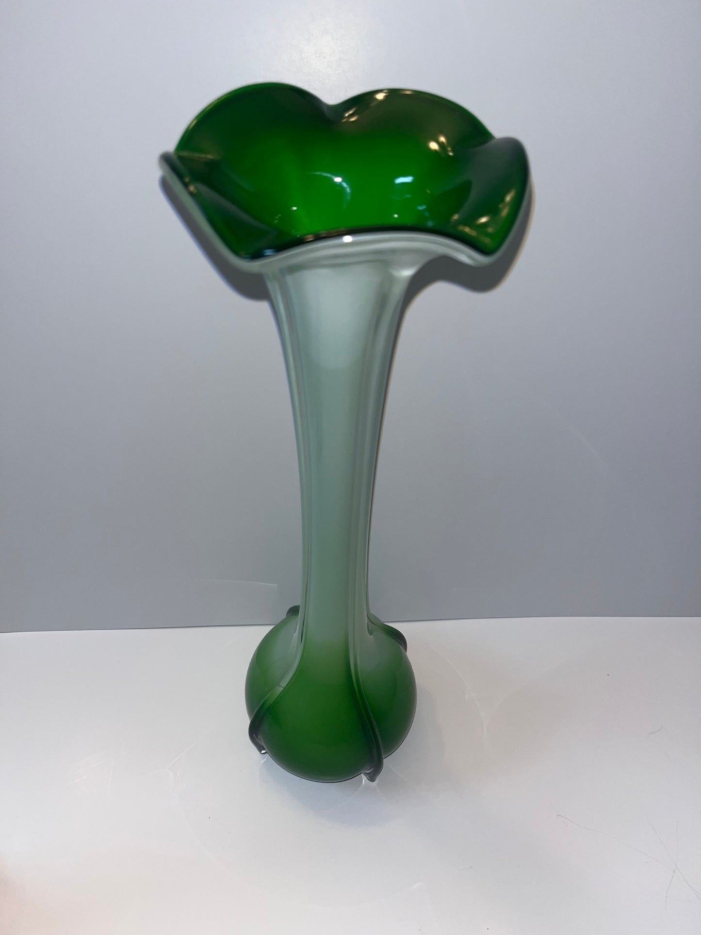 Vintage Calla Lily-Tulip Inspired Glass Vases - Finest Antique