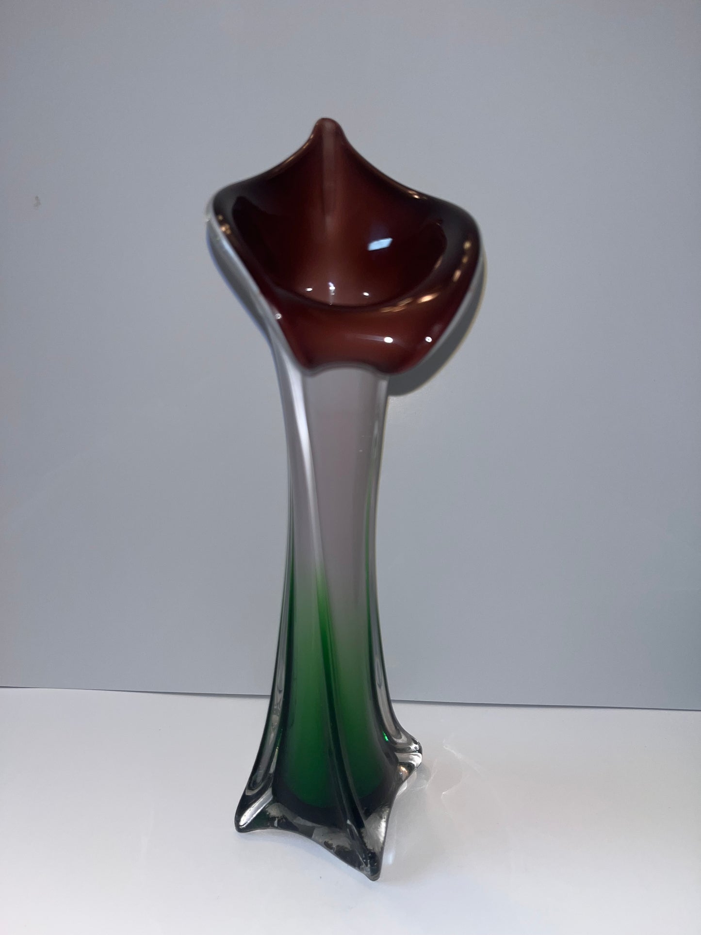 Vintage Calla Lily-Tulip Inspired Glass Vases - Finest Antique
