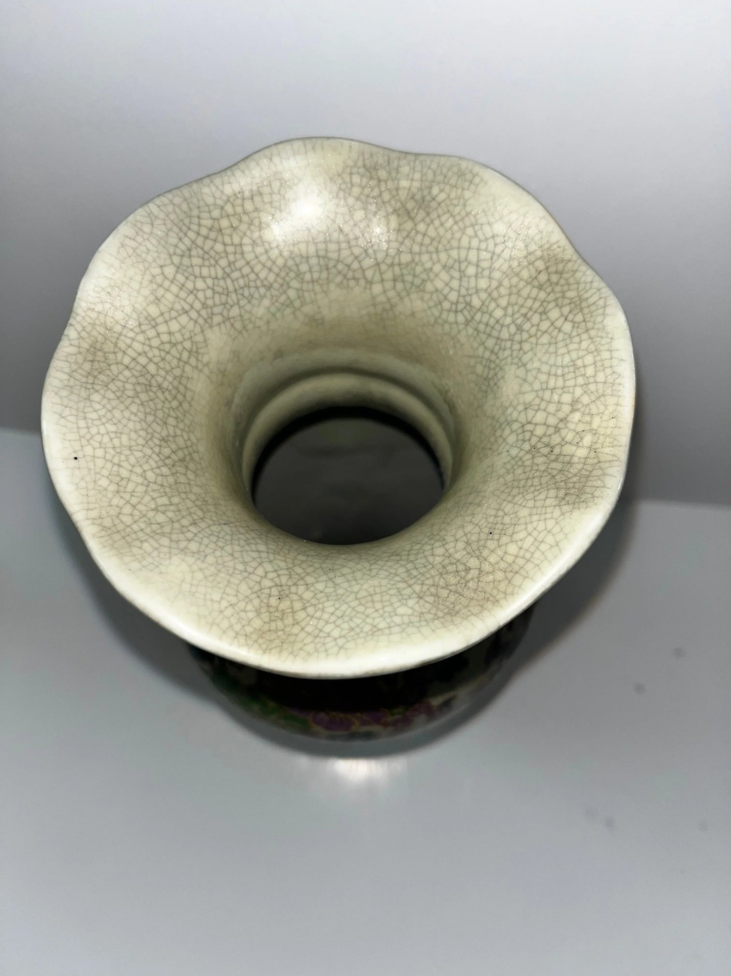 Vintage Floral Porcelain Vase - Finest Antique