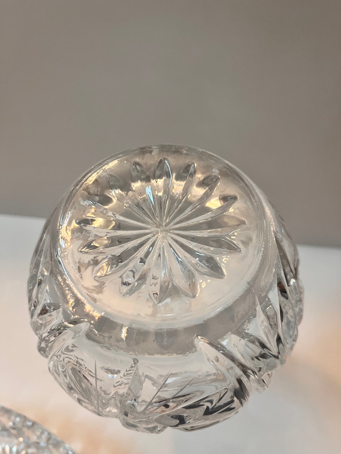 Vintage German Bleikristall Crystal Decanter with Intricate Etched Design - Finest Antique
