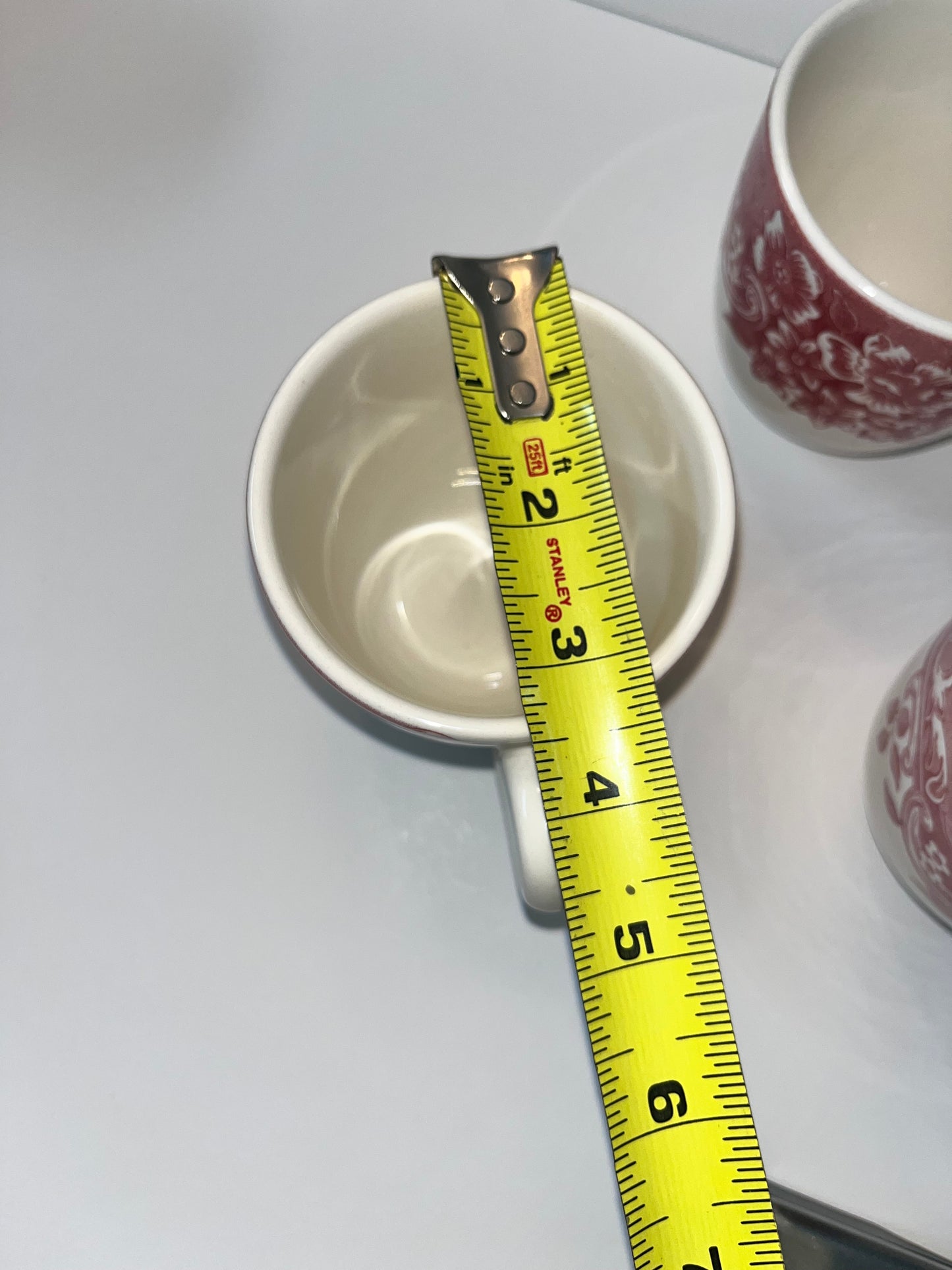 Vintage Staffordshire Engravings Floral Mugs - Finest Antique