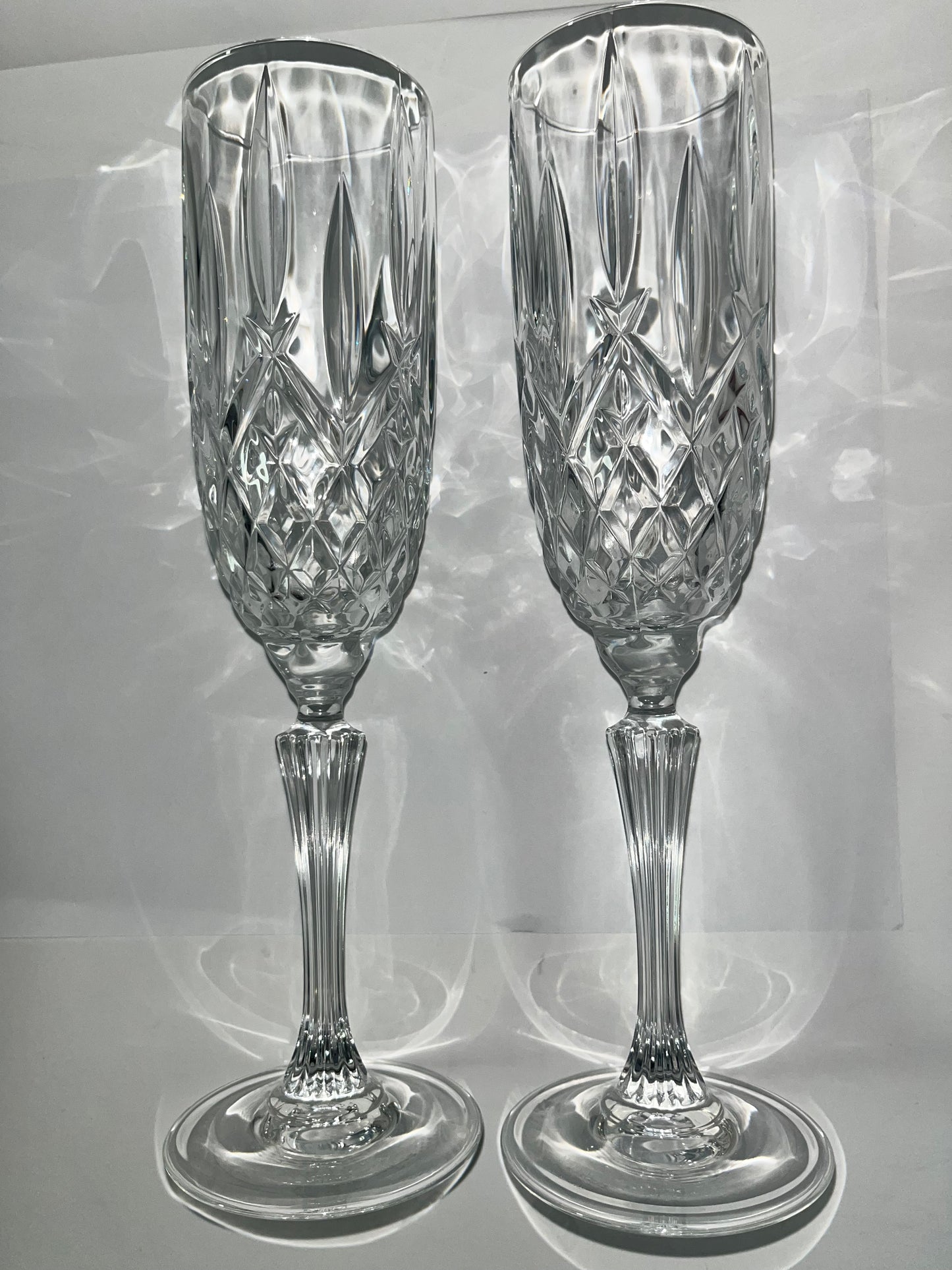 Vintage Waterford Marquis Crystal Stemware Flutes - Finest Antique