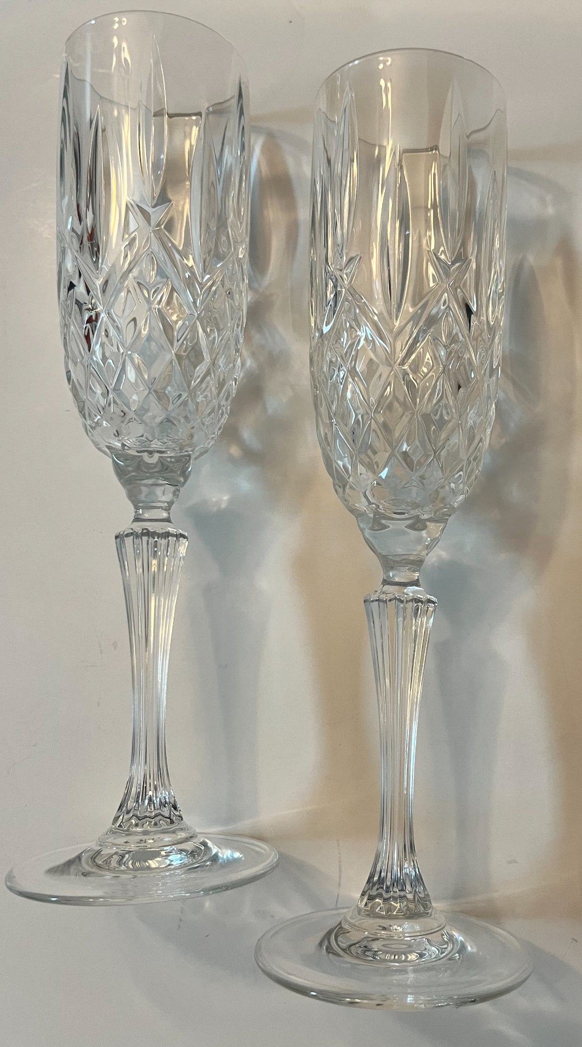 Vintage Waterford Marquis Crystal Stemware Flutes - Finest Antique