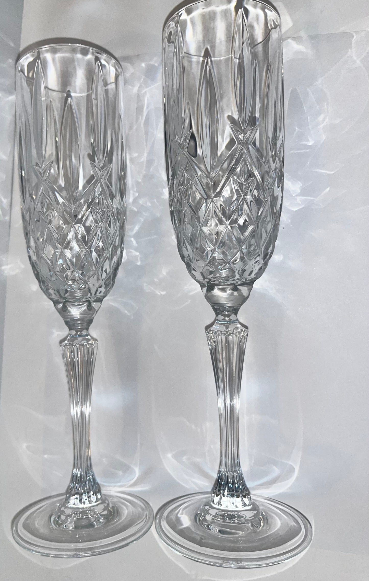 Vintage Waterford Marquis Crystal Stemware Flutes - Finest Antique