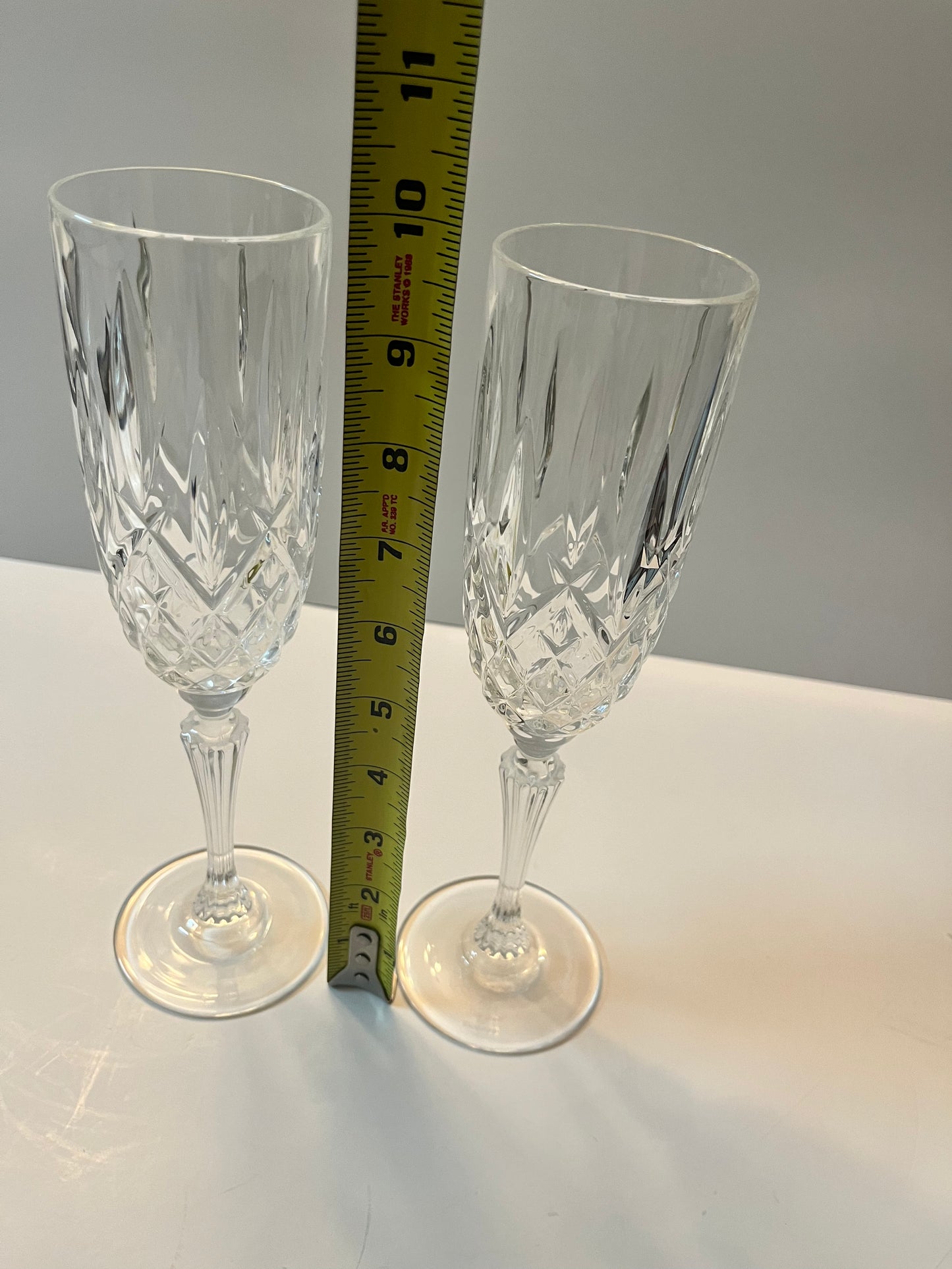 Vintage Waterford Marquis Crystal Stemware Flutes - Finest Antique