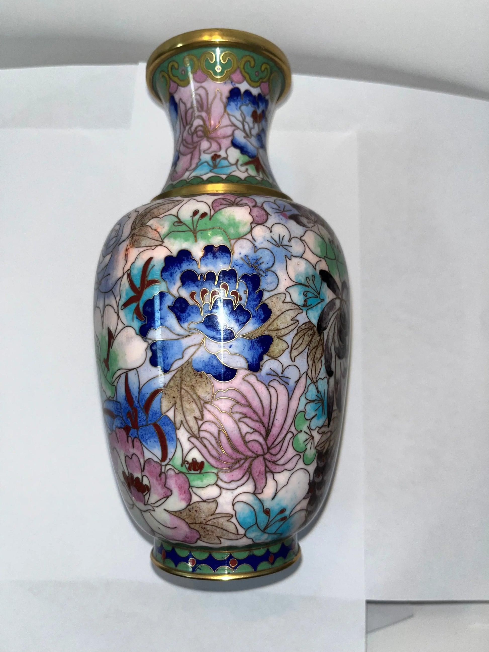 Vintage Chinese Cloisonné Vase 4 Set 