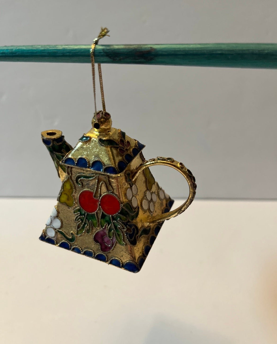 Hand-Painted Cloisonné Enamel Teapot Ornaments