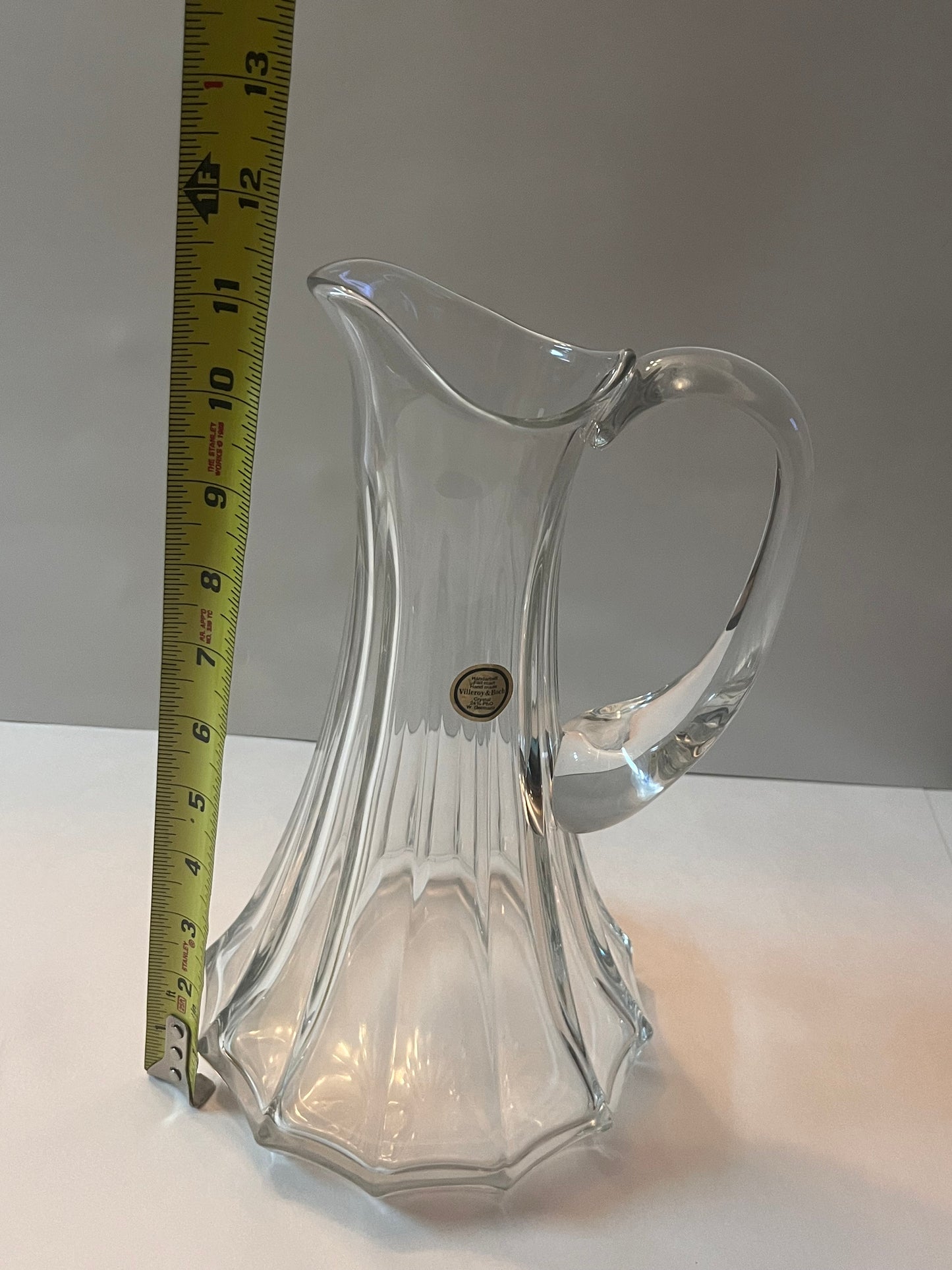 Villeroy & Boch Handerbelt 24% Lead Crystal Pitcher