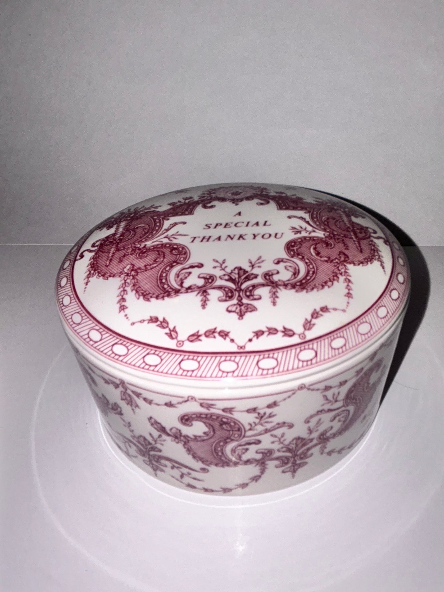 Vintage Spode "Mementos" A Special Thank You Lidded Trinket Box - Made in England