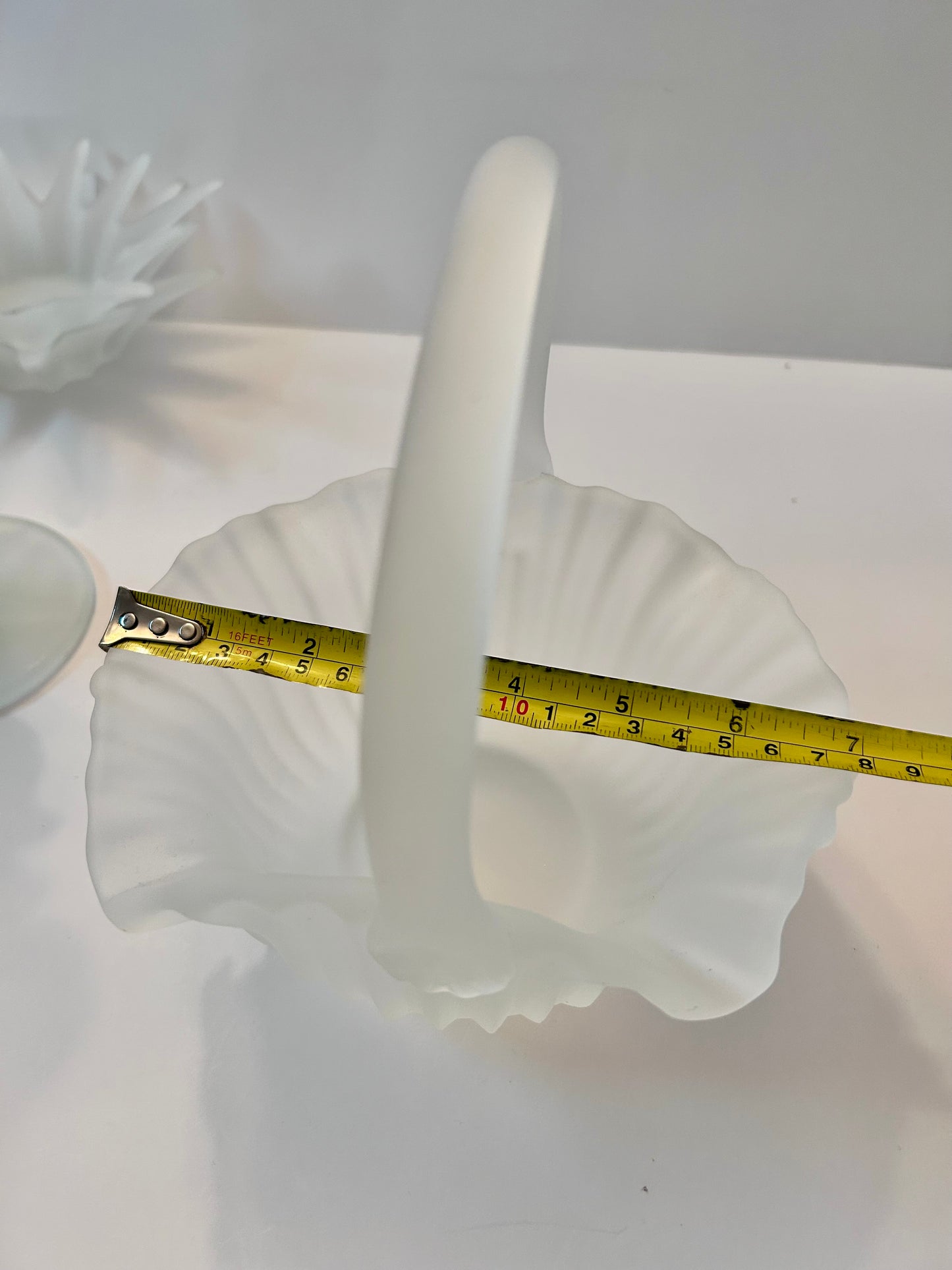 Vintage EAPG SATIN FROSTED Glass LOT |Moon & Star Compote/Candy Dish, Tall Candle Holder, Basket | Milk Glass (Set of 4)