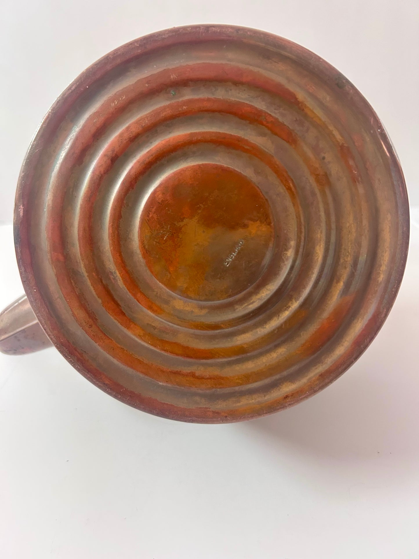 Antique English Copper Tea Kettle - c. 1920s - Gooseneck Wood Handle & Patina - Large