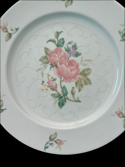 Gorham Lady Anne Pink Rose Salad Plates (Set of 4)
